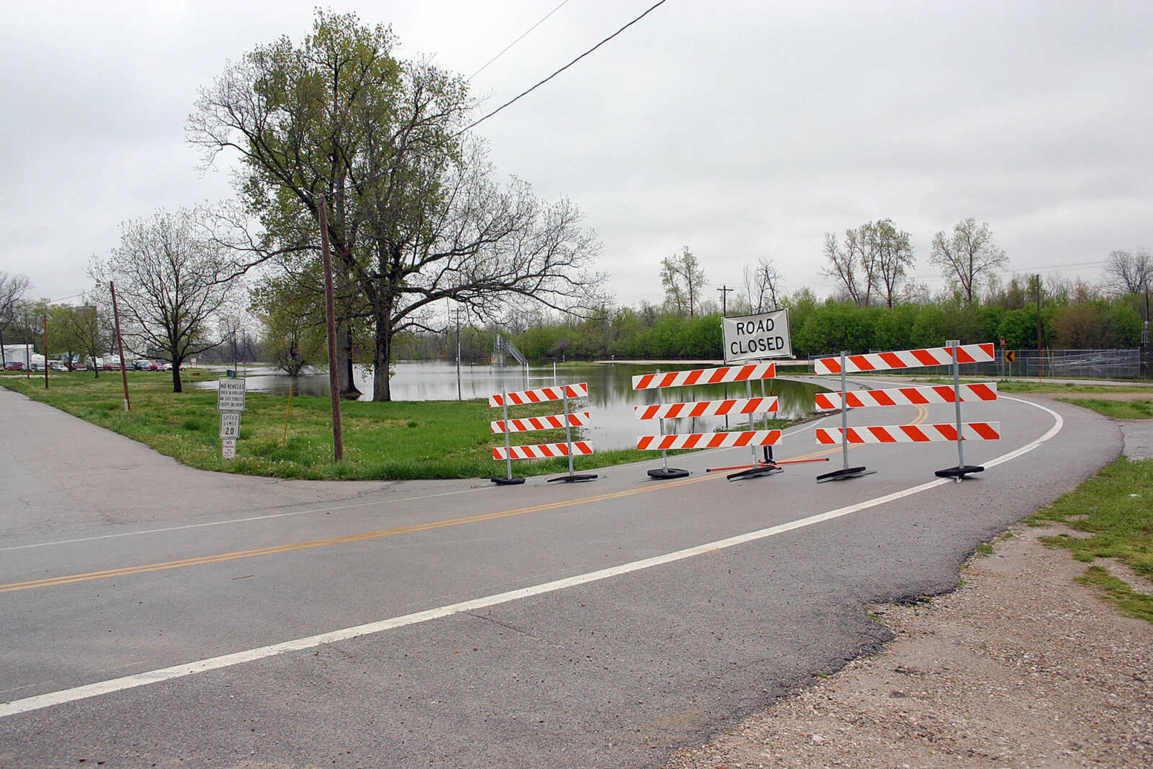 EMILY PRIDDY
Flooding forces the closure of U.S. 61 in St. Mary, Mo.