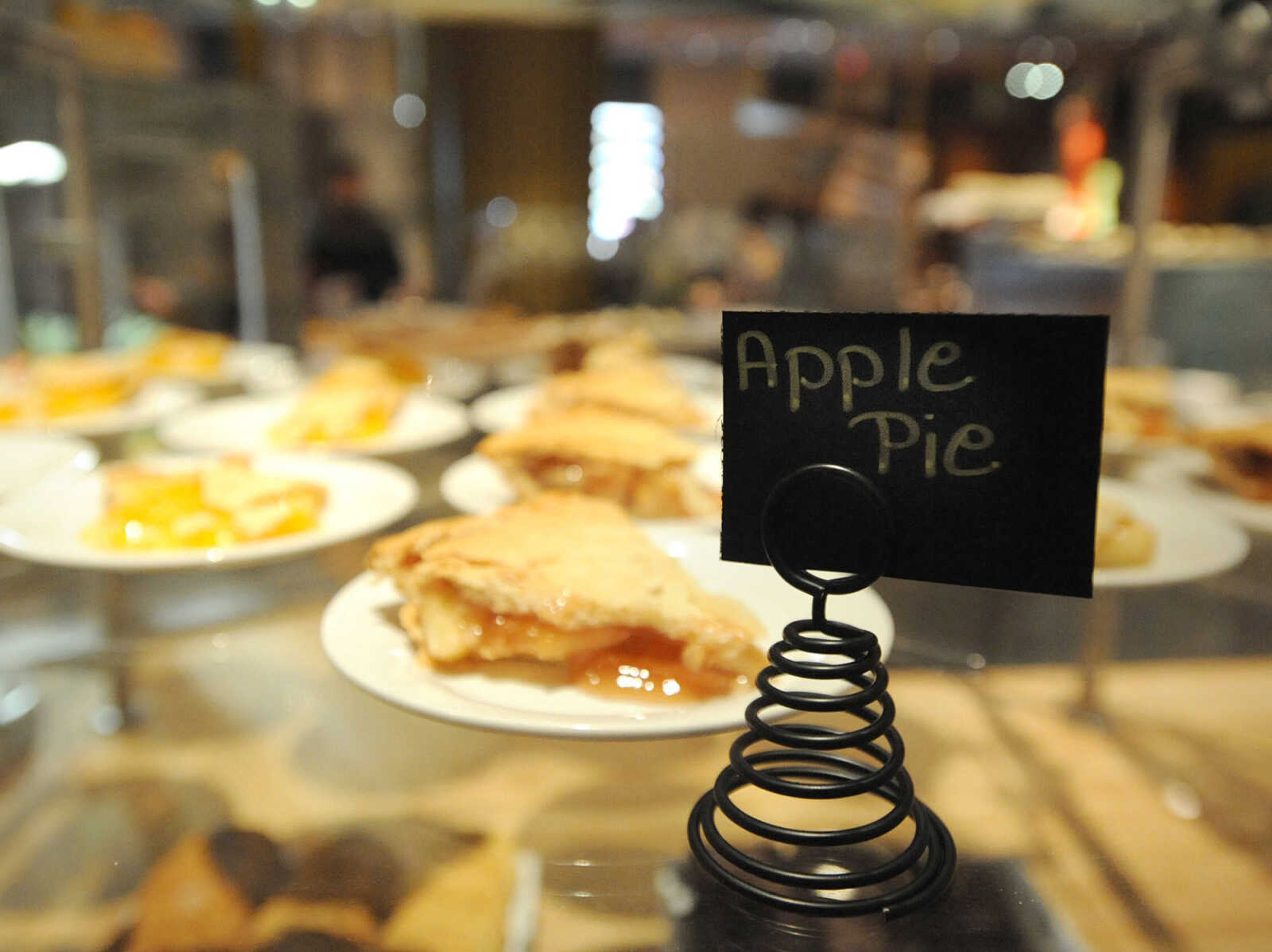 LAURA SIMON ~ lsimon@semissourian.com
Apple Pie waits for a hungry patron inside Farmers Pick Buffet Tuesday, Oct. 30, 2012 on opening day of Isle Casino Cape Girardeau.