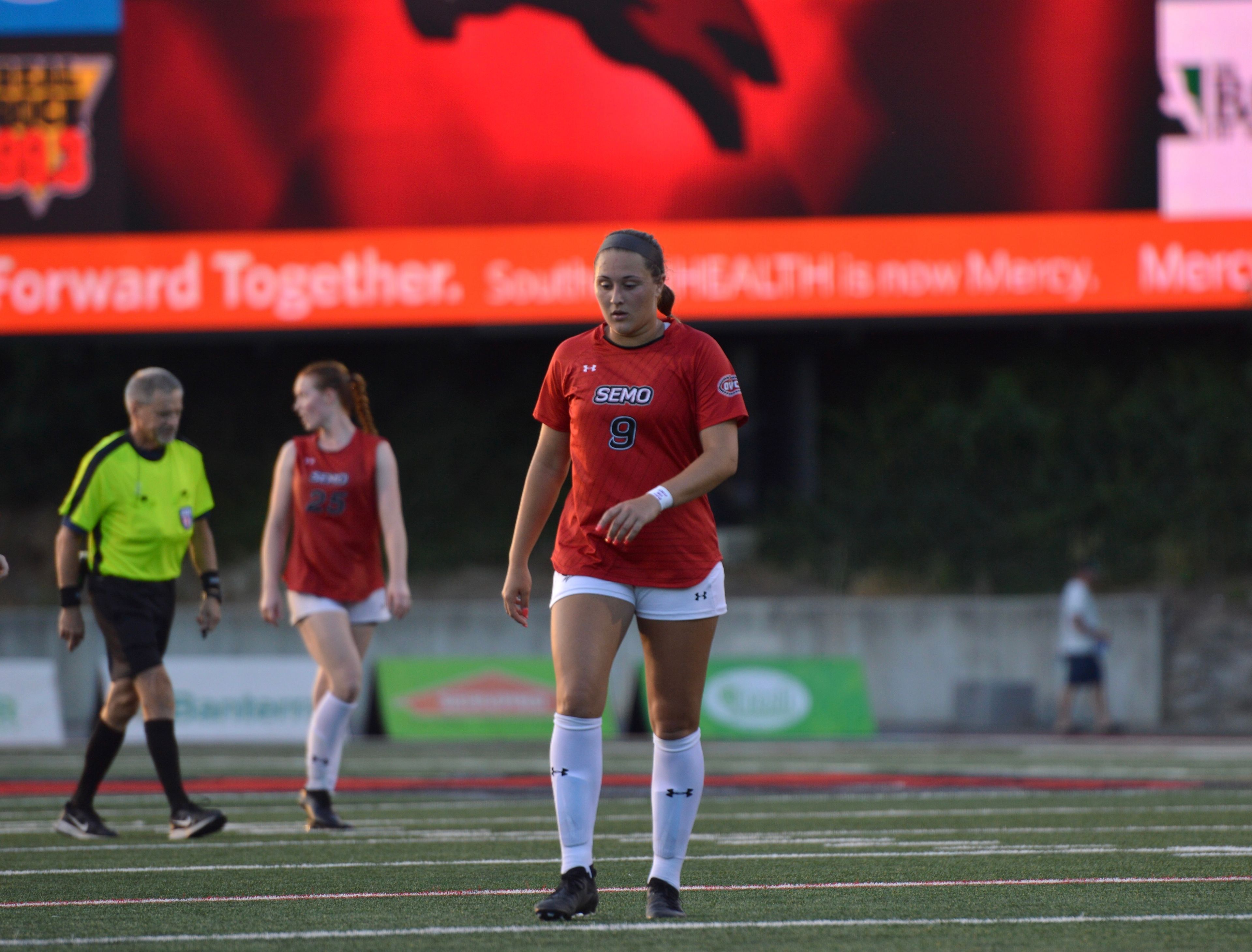 Southeast Missouri State's Cayla Koerner during a game against Murray State on Sunday, Aug. 18, at Houck Field. 