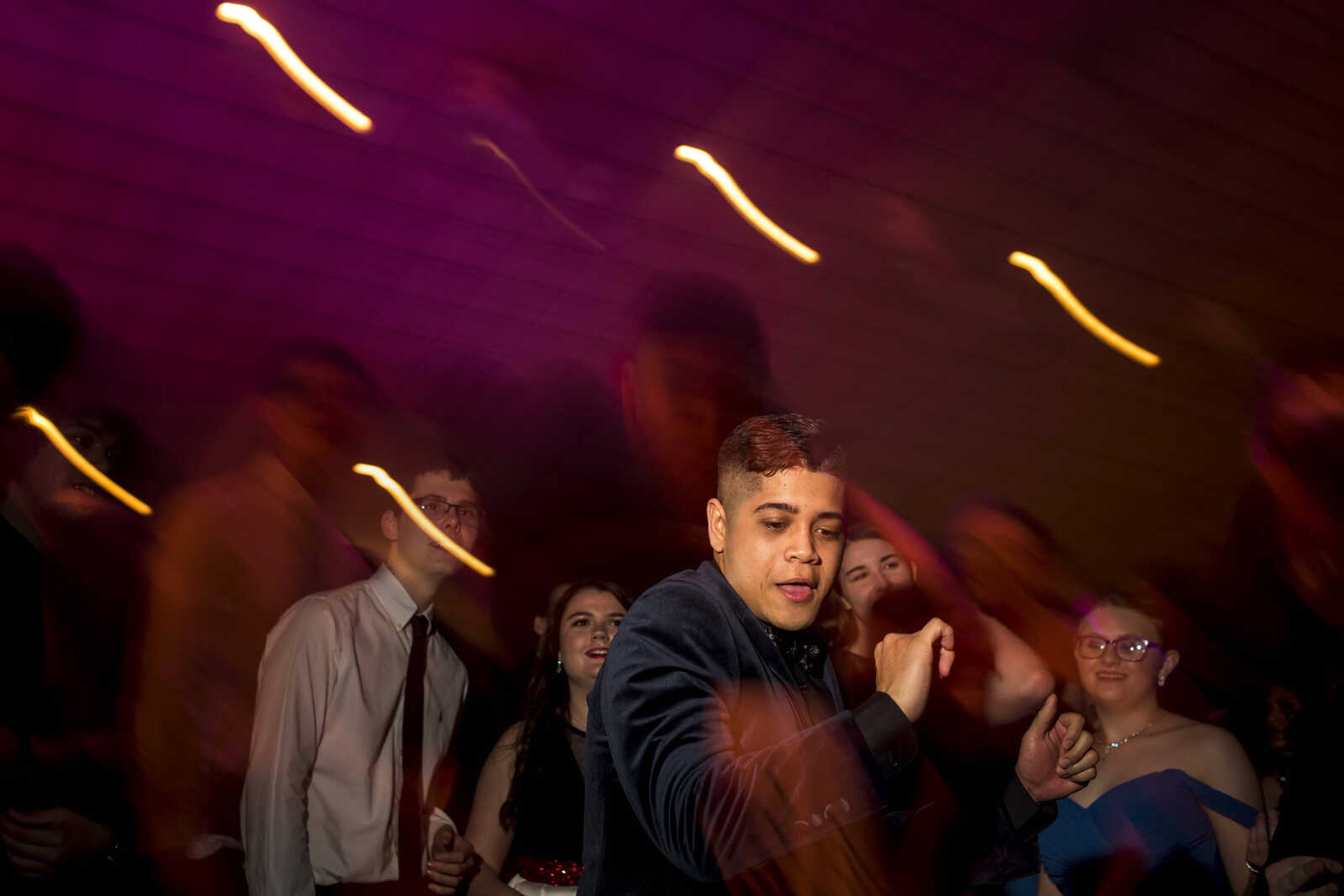 Nigel Concepcion shows off dance moves during Cape Central High School Prom Saturday, April 27, 2019, at Ray's Banquet Center in Cape Girardeau.