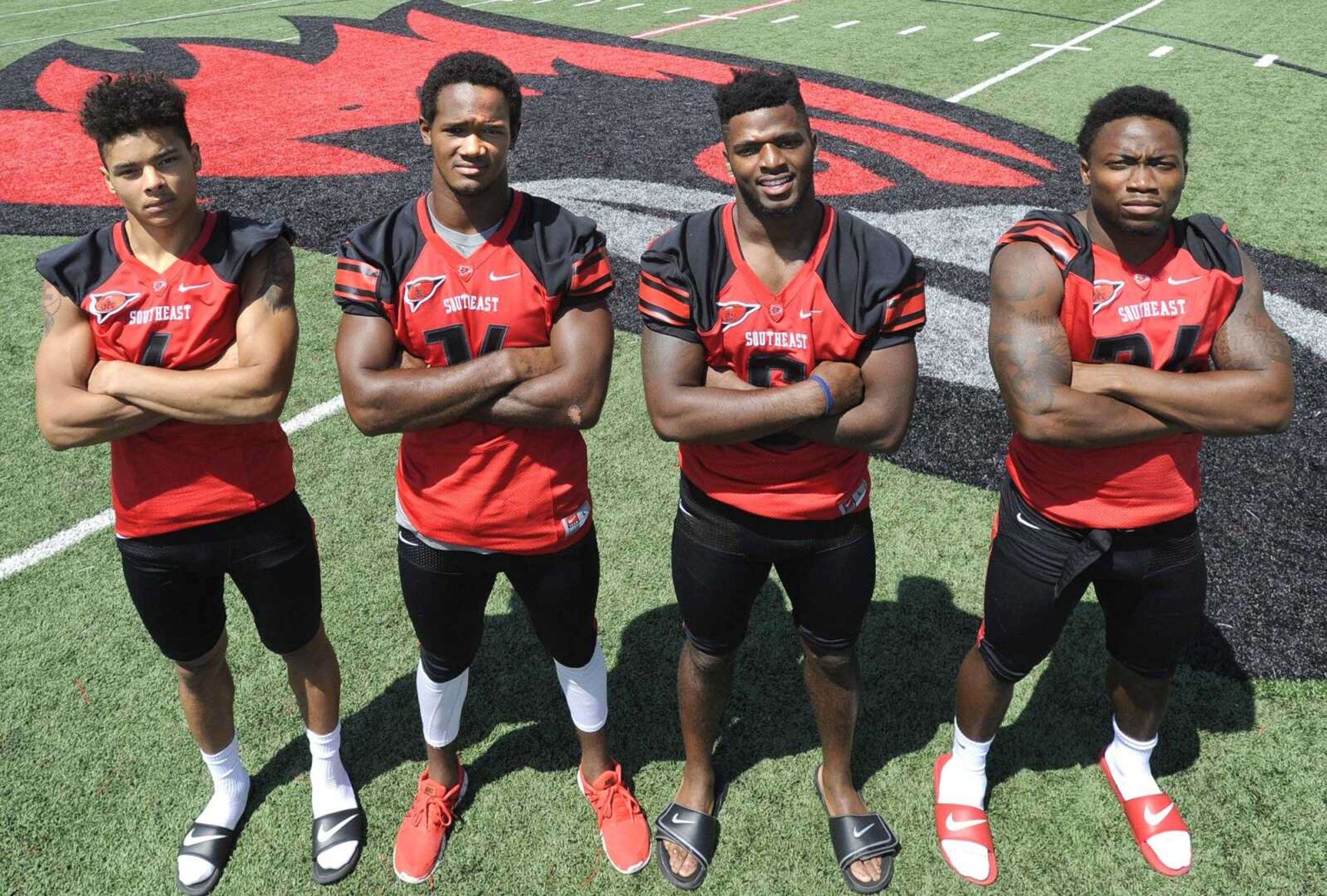 From left to right, Michael Ford, David Coley, Eriq Moore and Ryan Moore. (Fred Lynch)