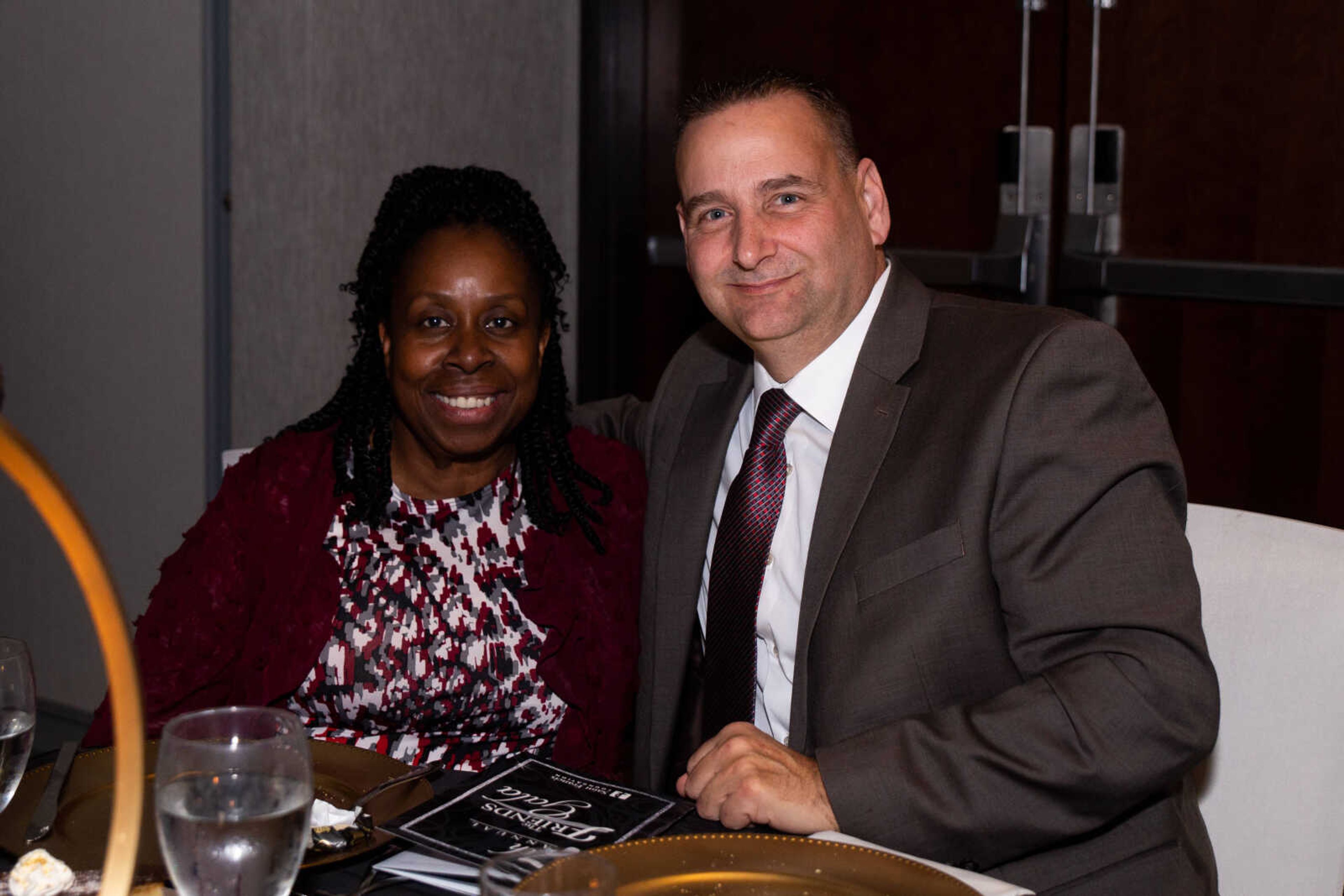 Kathy and Brad McWhorter smile together at the gala.