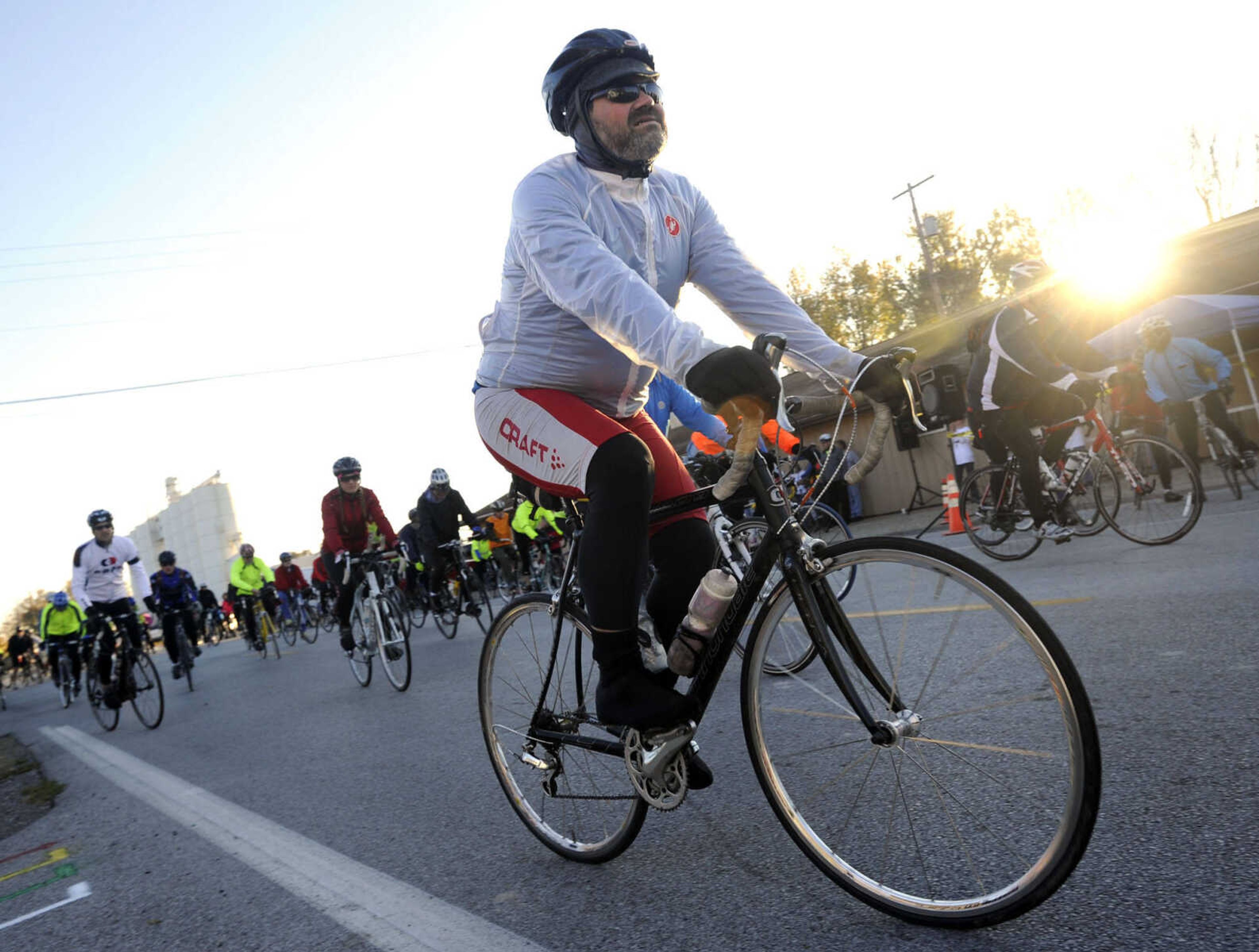 Riders begin the Tour de Shawnee.