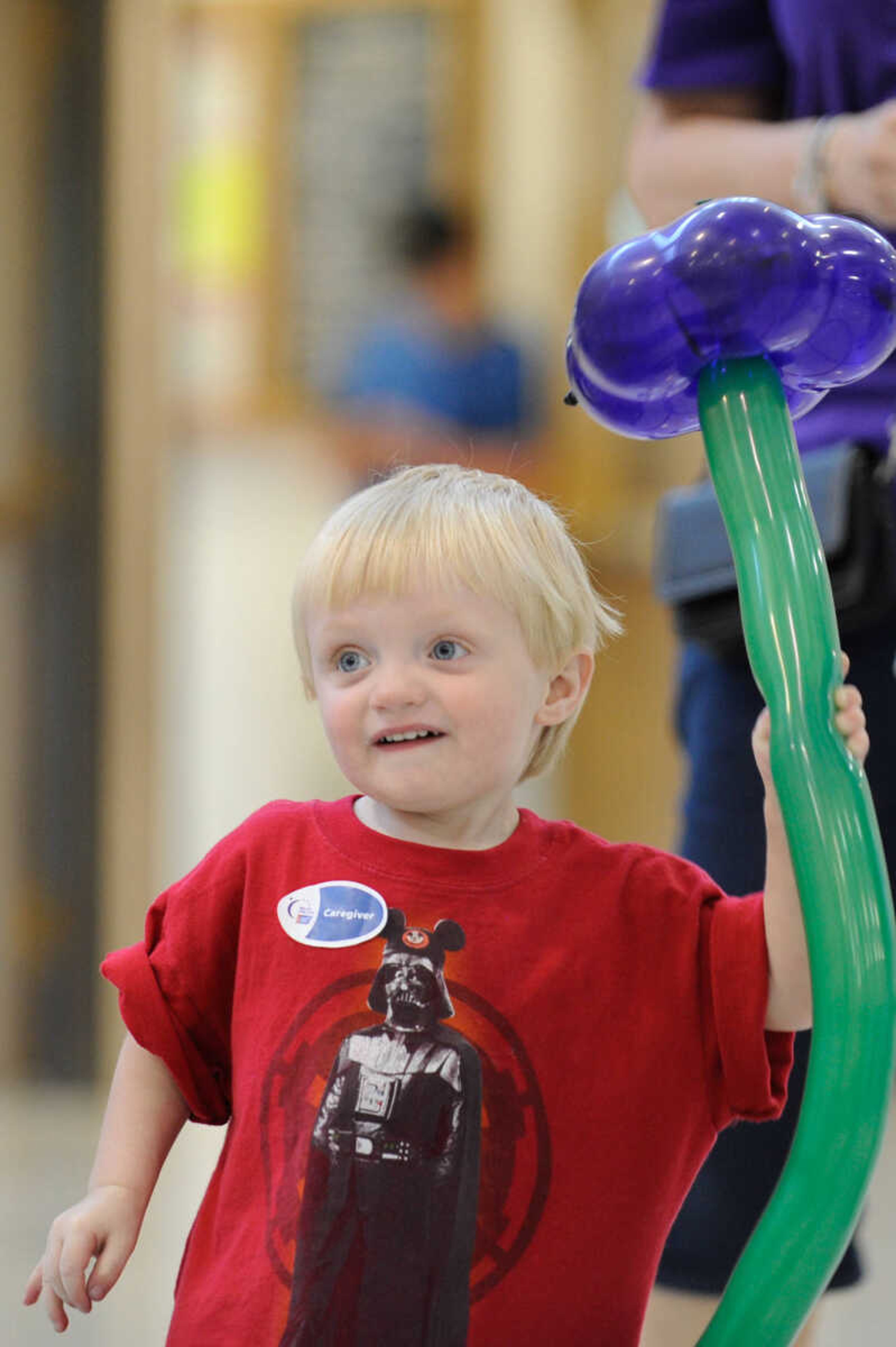 GLENN LANDBERG ~ glandberg@semissourian.com


Levi Wynn dances with a ballon during the Relay for Life of Cape Girardeau County fundraiser in the Osage Centre, Saturday, May 7, 2016.