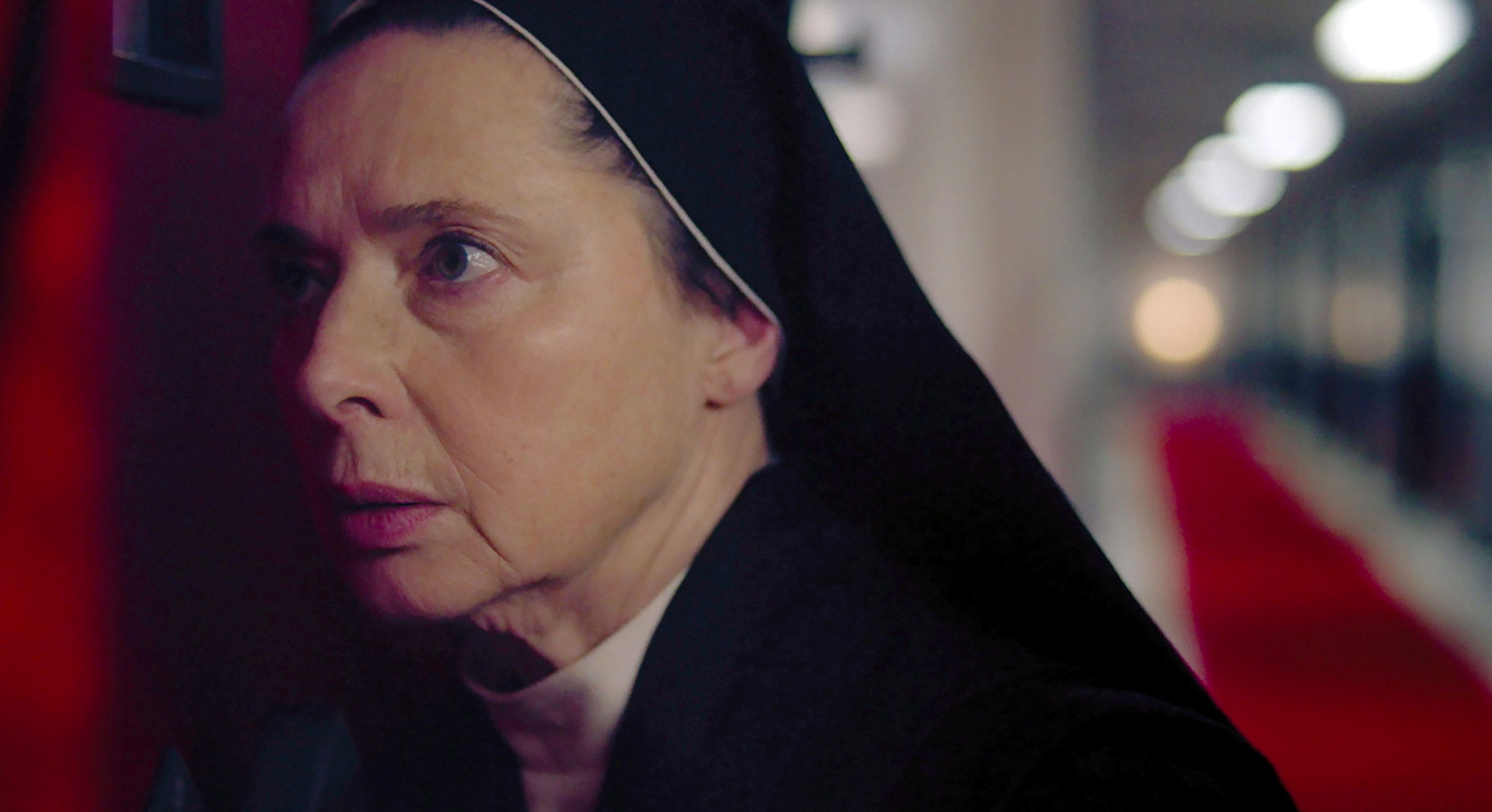 This image released by Focus Features shows Isabella Rossellini in a scene from "Conclave." (Focus Features via AP)