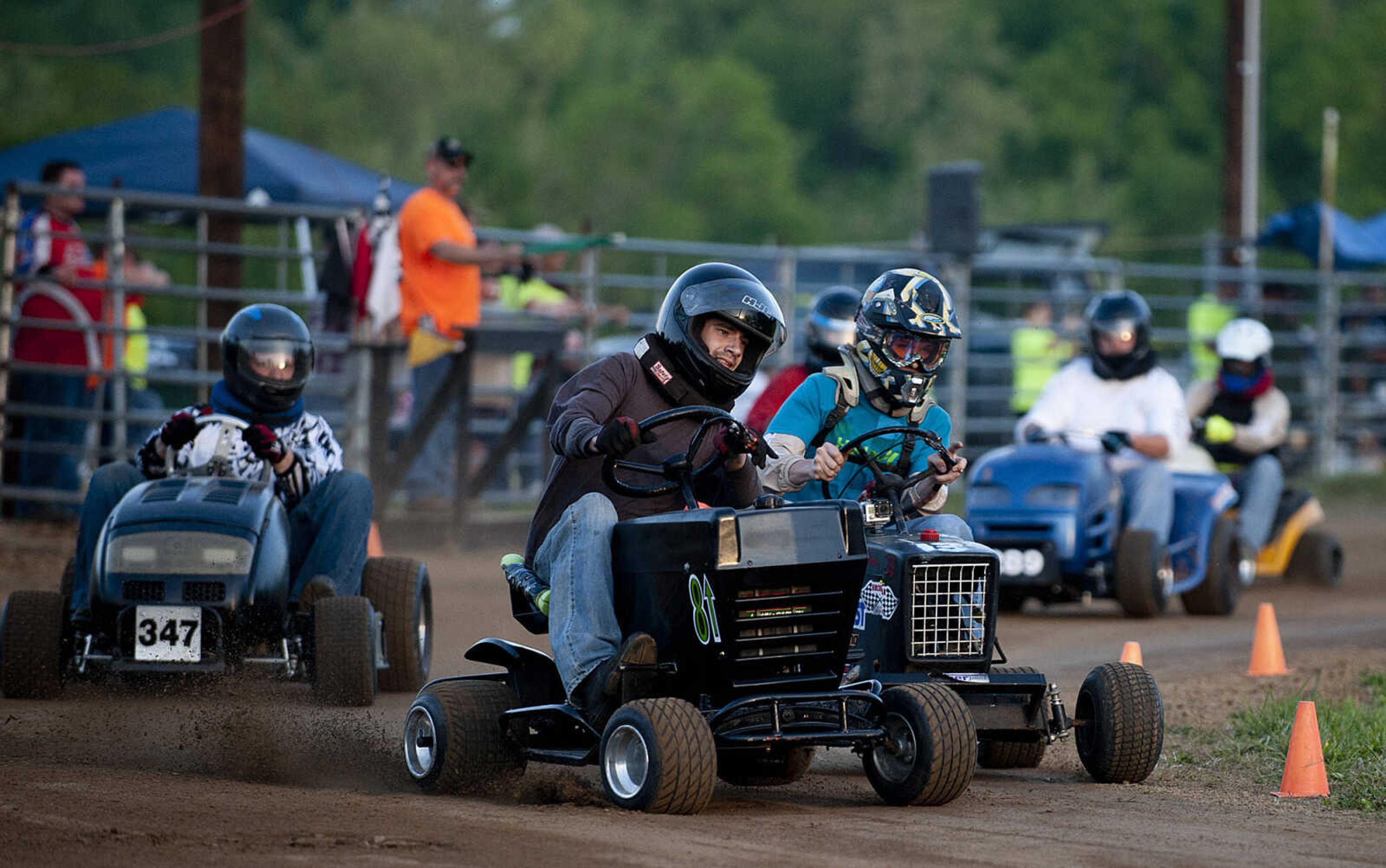 The Southeast Missouri Lawnmower Racing Association's Racing for a Cure presented by the Patton Lions Club at the Patton Saddle Club Saturday, May 10, in Patton, Mo. Proceeds from the event will go towards the Bollinger County Relay for Life.