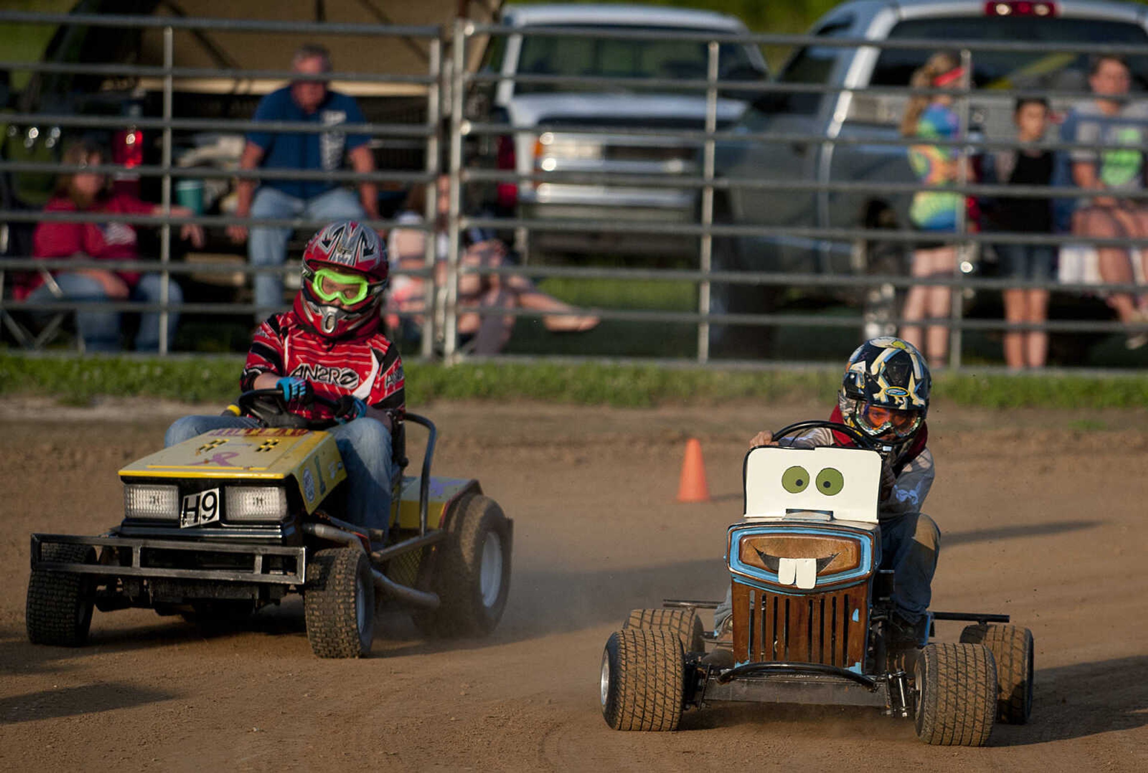 The Southeast Missouri Lawnmower Racing Association's Racing for a Cure presented by the Patton Lions Club at the Patton Saddle Club Saturday, May 10, in Patton, Mo. Proceeds from the event will go towards the Bollinger County Relay for Life.