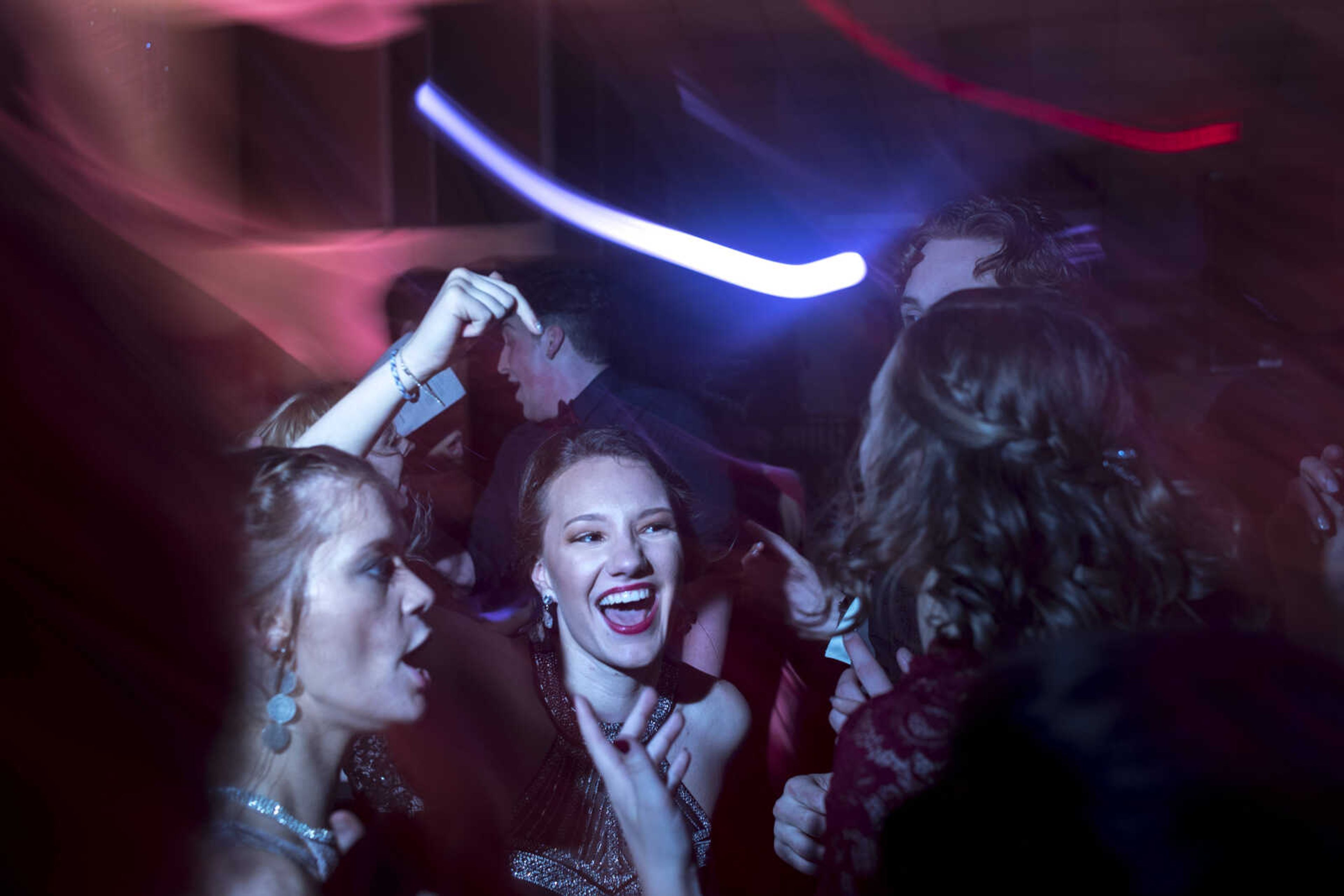 Students dance during Cape Central High School Prom Saturday, April 27, 2019, at Ray's Banquet Center in Cape Girardeau.