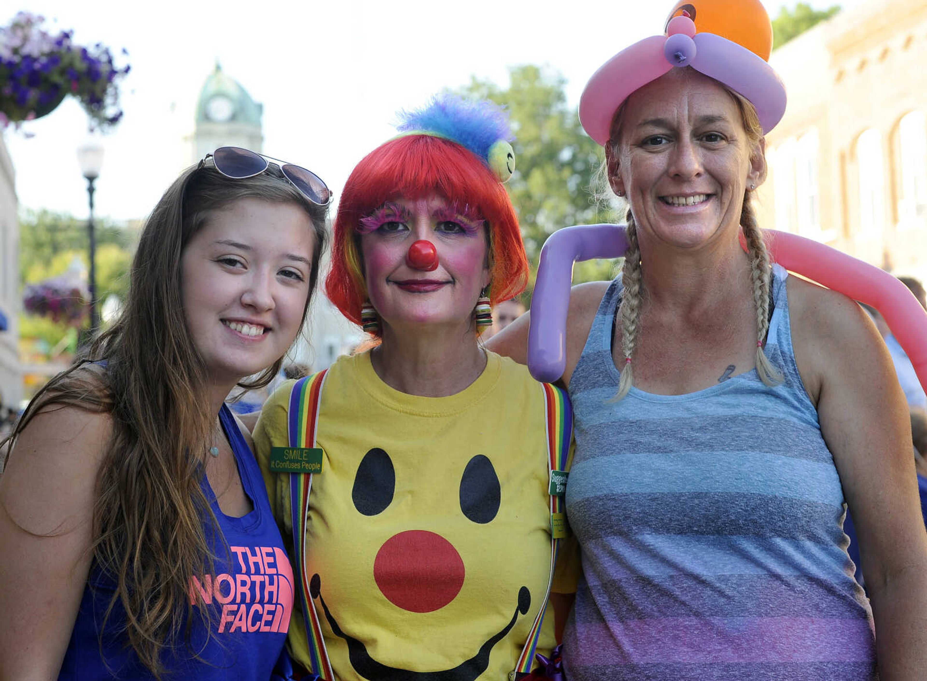 FRED LYNCH ~ flynch@semissourian.com
Lexi Ruehling, left, Becky Gockel and Tina Lockhart pose for a photo Tuesday, July 24, 2018 at Homecomers in Jackson.