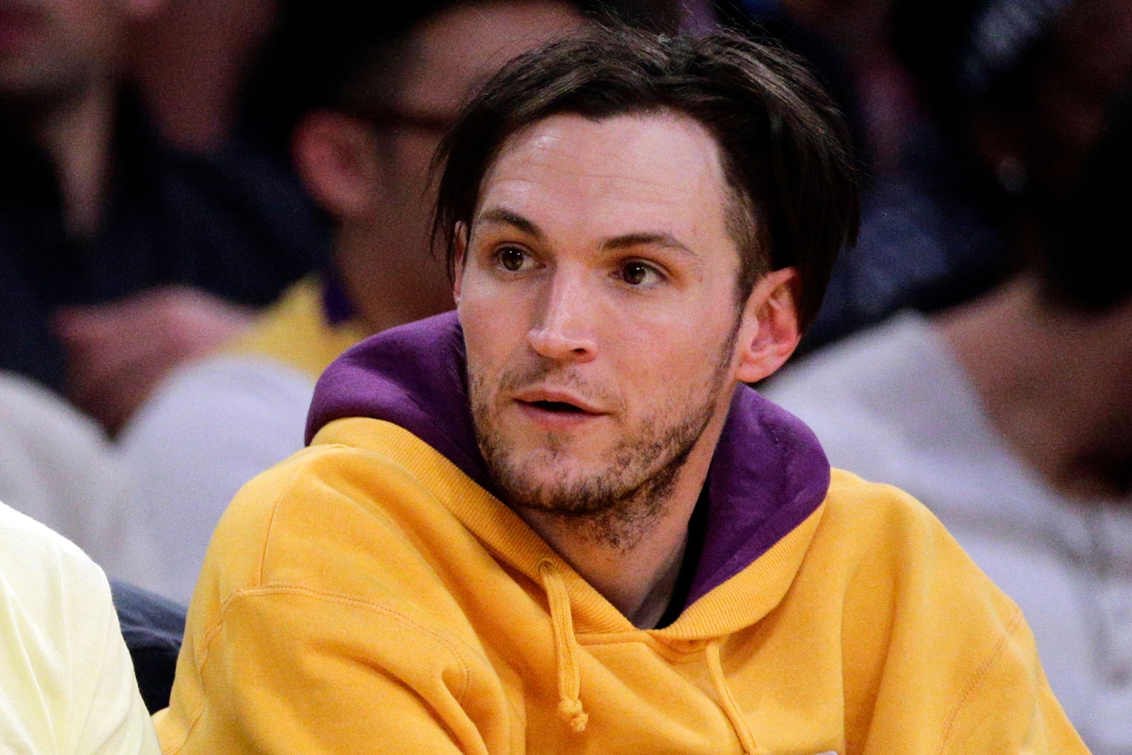 FILE - Musician Josh Klinghoffer attends an NBA basketball game between the Los Angeles Lakers and the Los Angeles Clippers in Los Angeles, March 6, 2014. (AP Photo/Jae C. Hong, File)