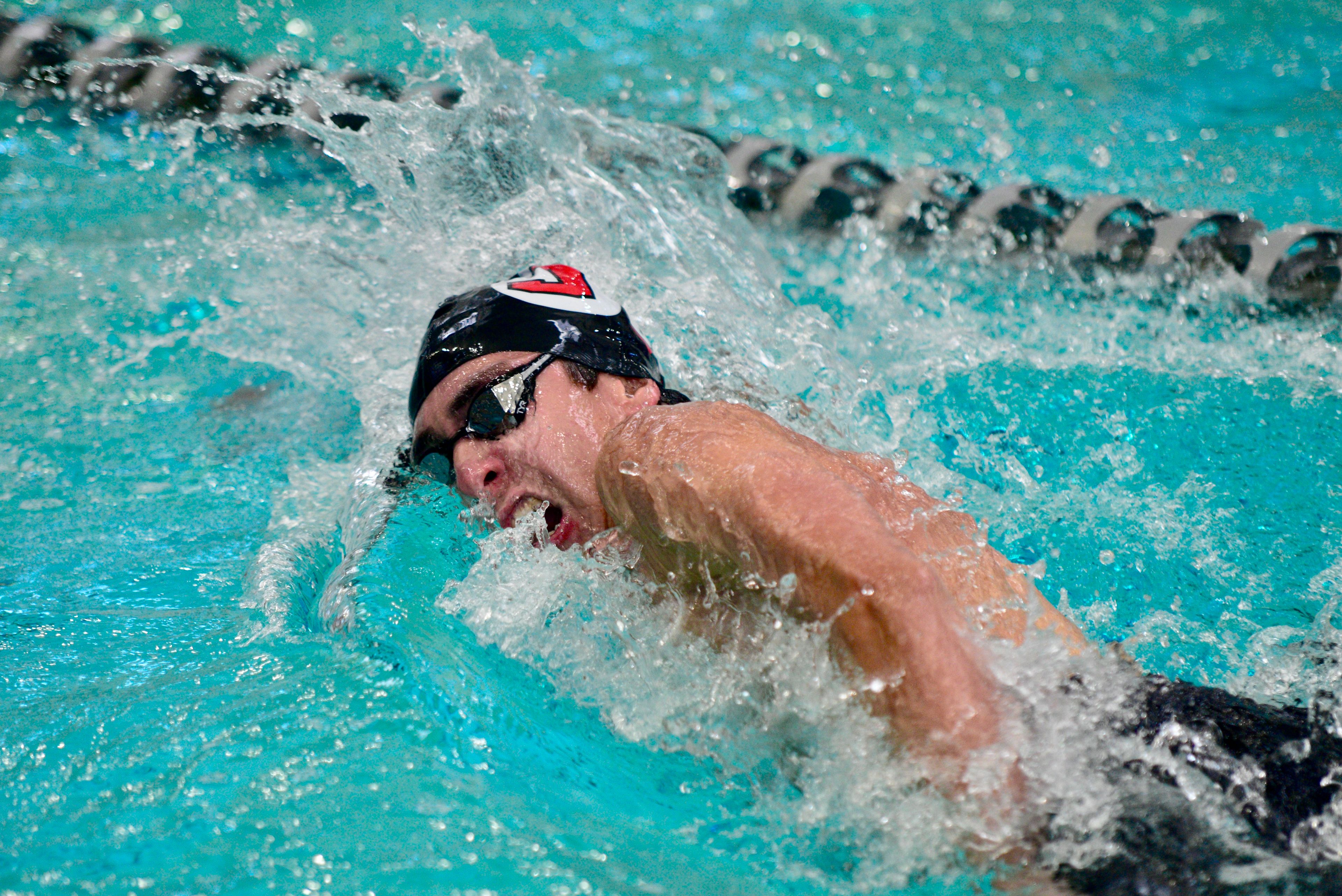 Jackson’s Wade LaValle swims the 500-yard freestyle race in the Class 2 MSHAA championships on Friday, Nov. 15, in St. Peters. 