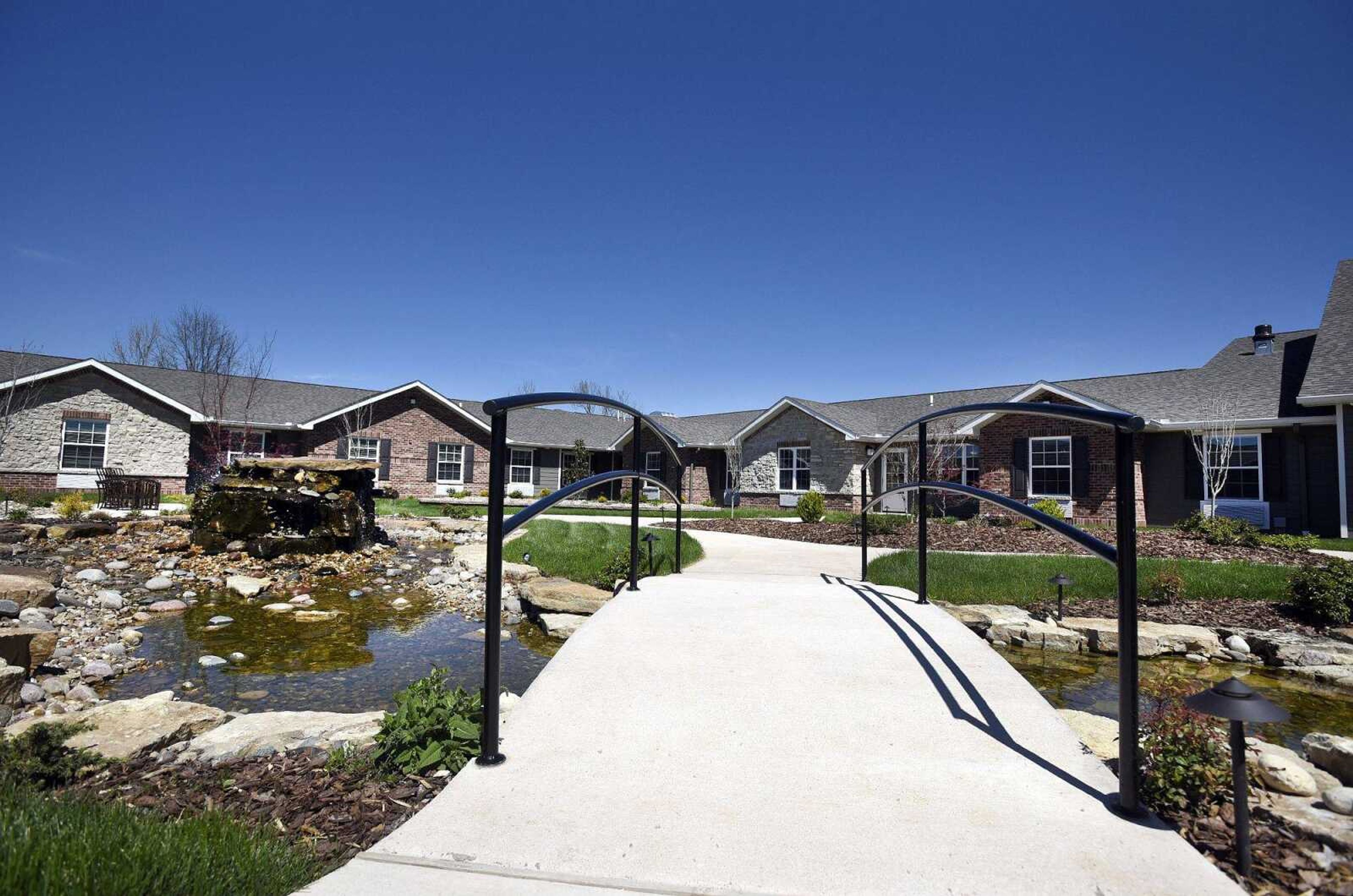 The courtyard at the Villas of Jackson is seen Friday.