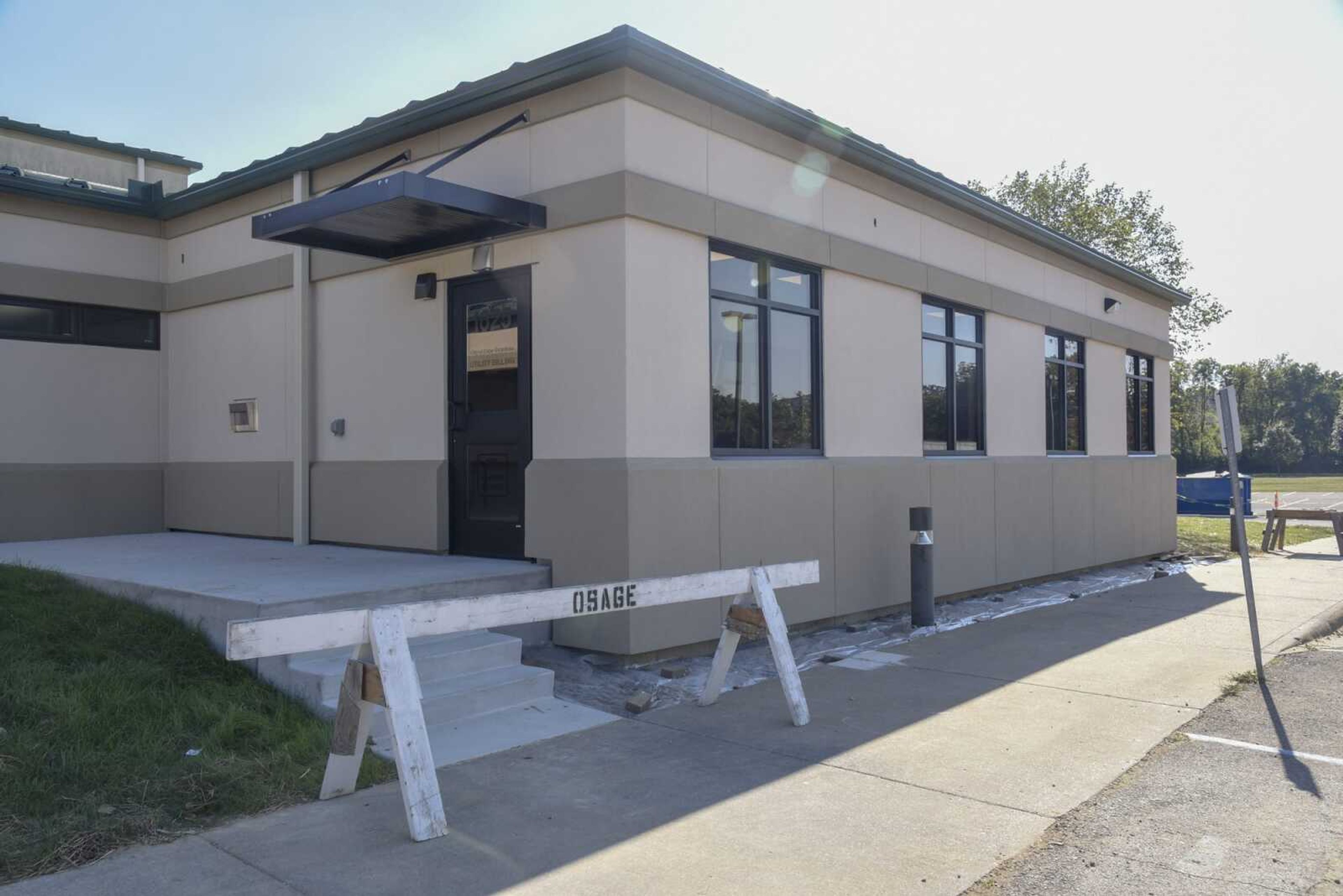 The City of Cape Girardeau utility building add-on to the Osage Centre as seen Tuesday. The new utility office is slated to open Monday.