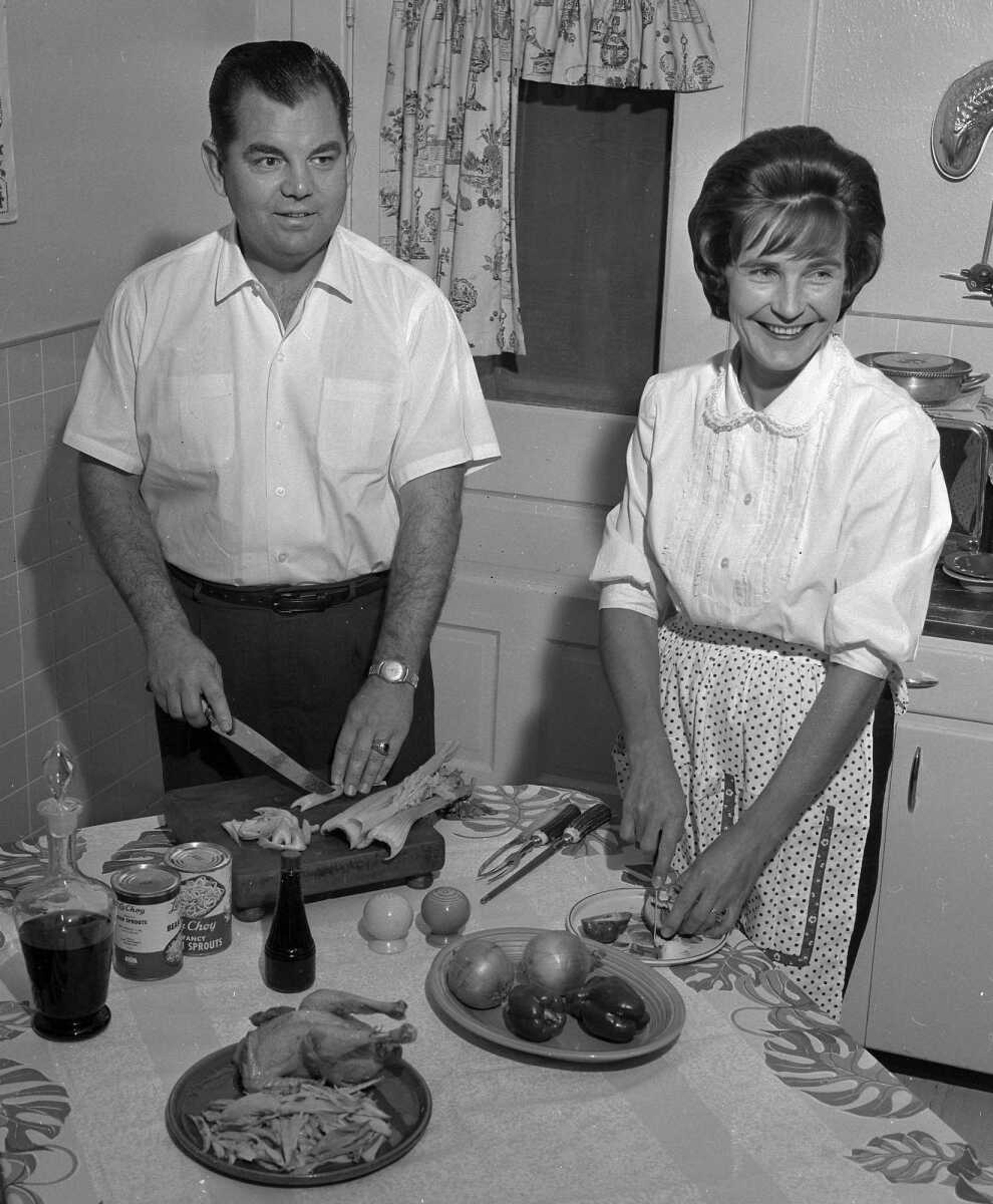 This couple works together to prepare an evening meal. If you can provide information about this image, contact librarian Sharon Sanders at ssanders@semissourian.com.