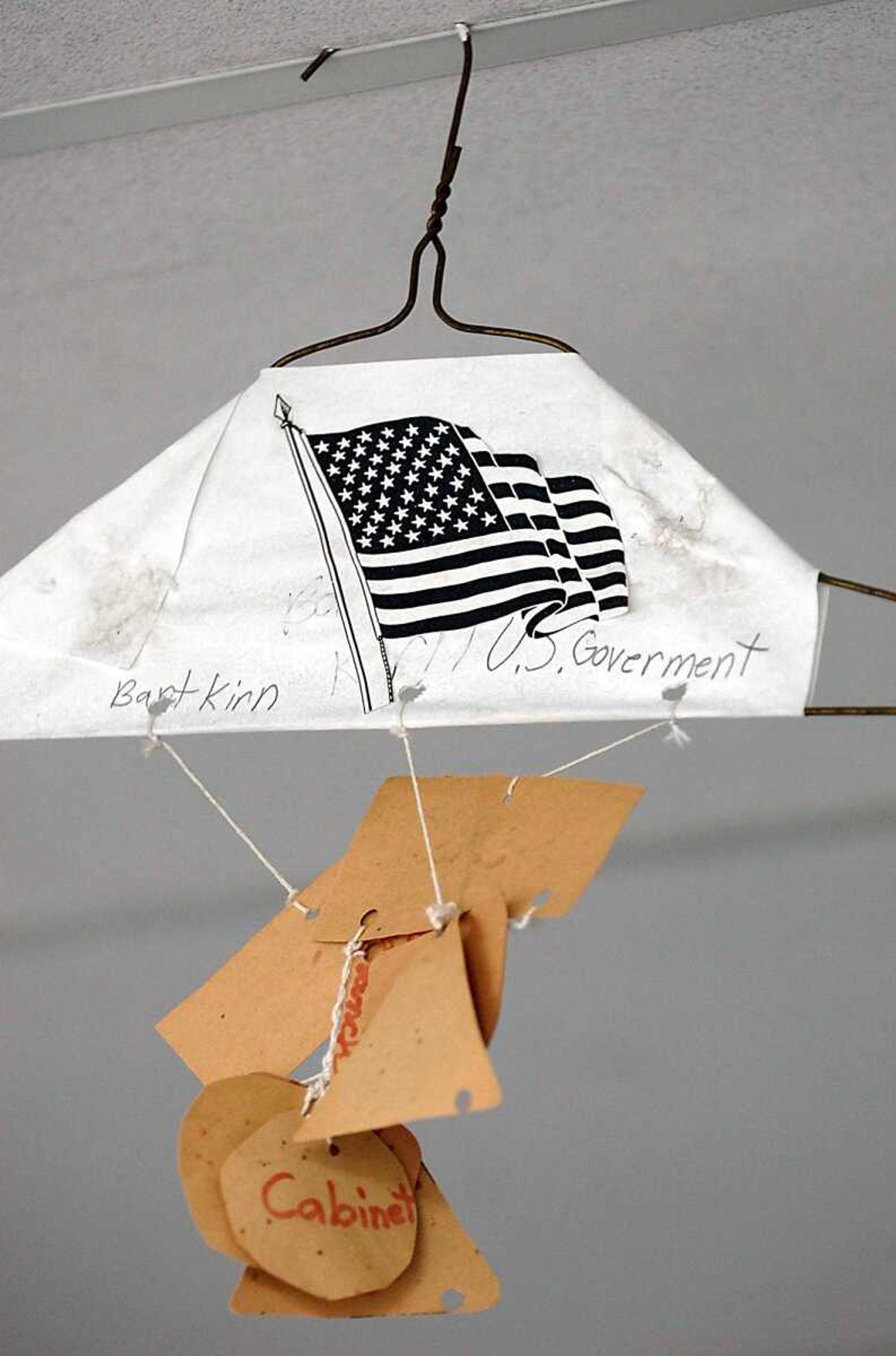 KIT DOYLE ~ kdoyle@semissourian.com
A social studies mobile made by Bart Kirn hangs from in the ceiling in Washington School on N. Fountain St. in Cape Girardeau.