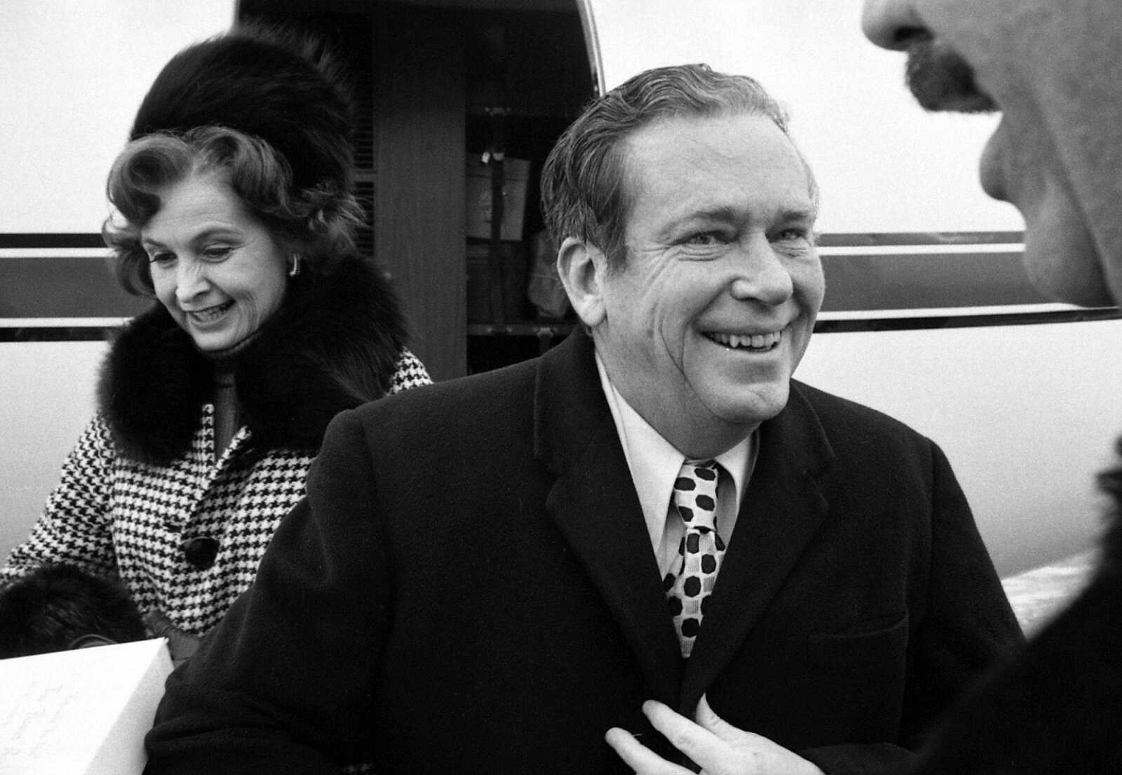 Southeast Missourian archive
Former Gov. Warren E. Hearnes and his wife, Betty, return to Charleston, Mo. on Jan. 8, 1973 at his homecoming after serving in various positions in Jefferson City for 22 years.