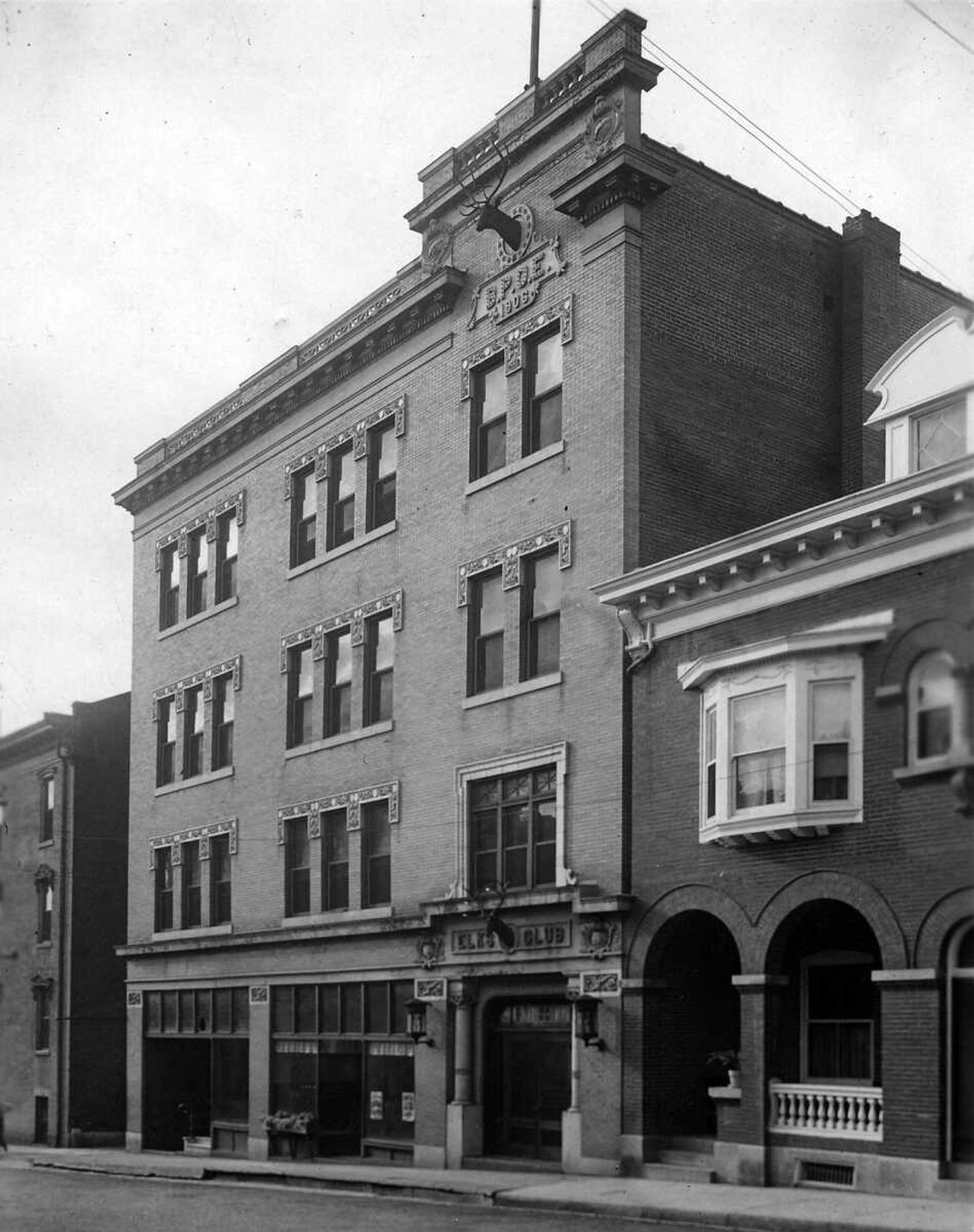 The Elks Building on Themis Street, circa 1920.