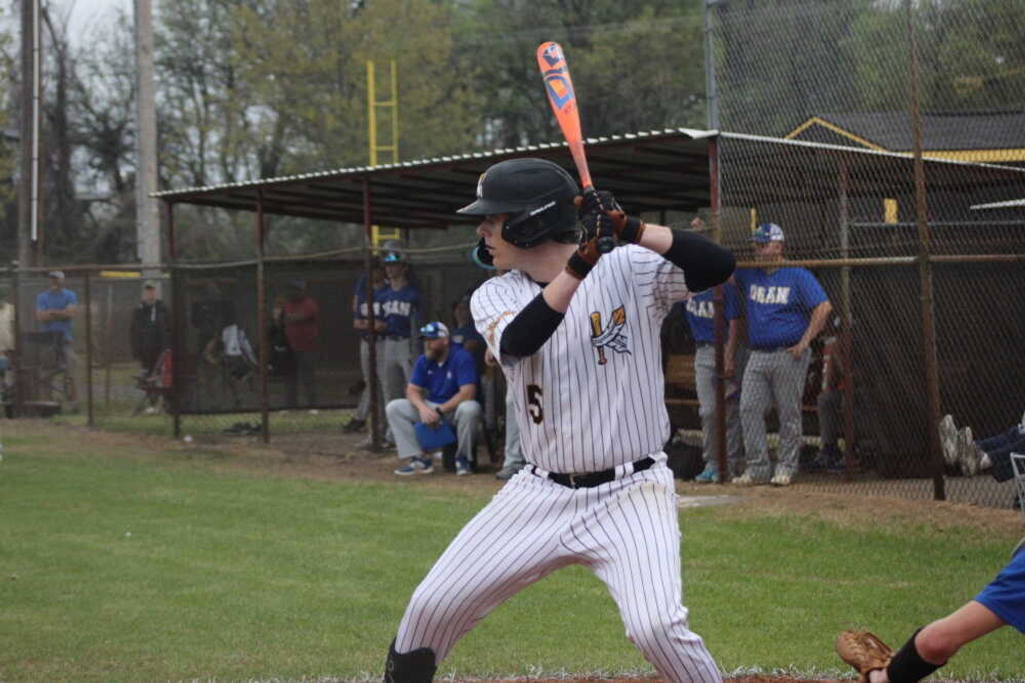 Kennett Indian Hayden Gilmore at bat at Indian Park.