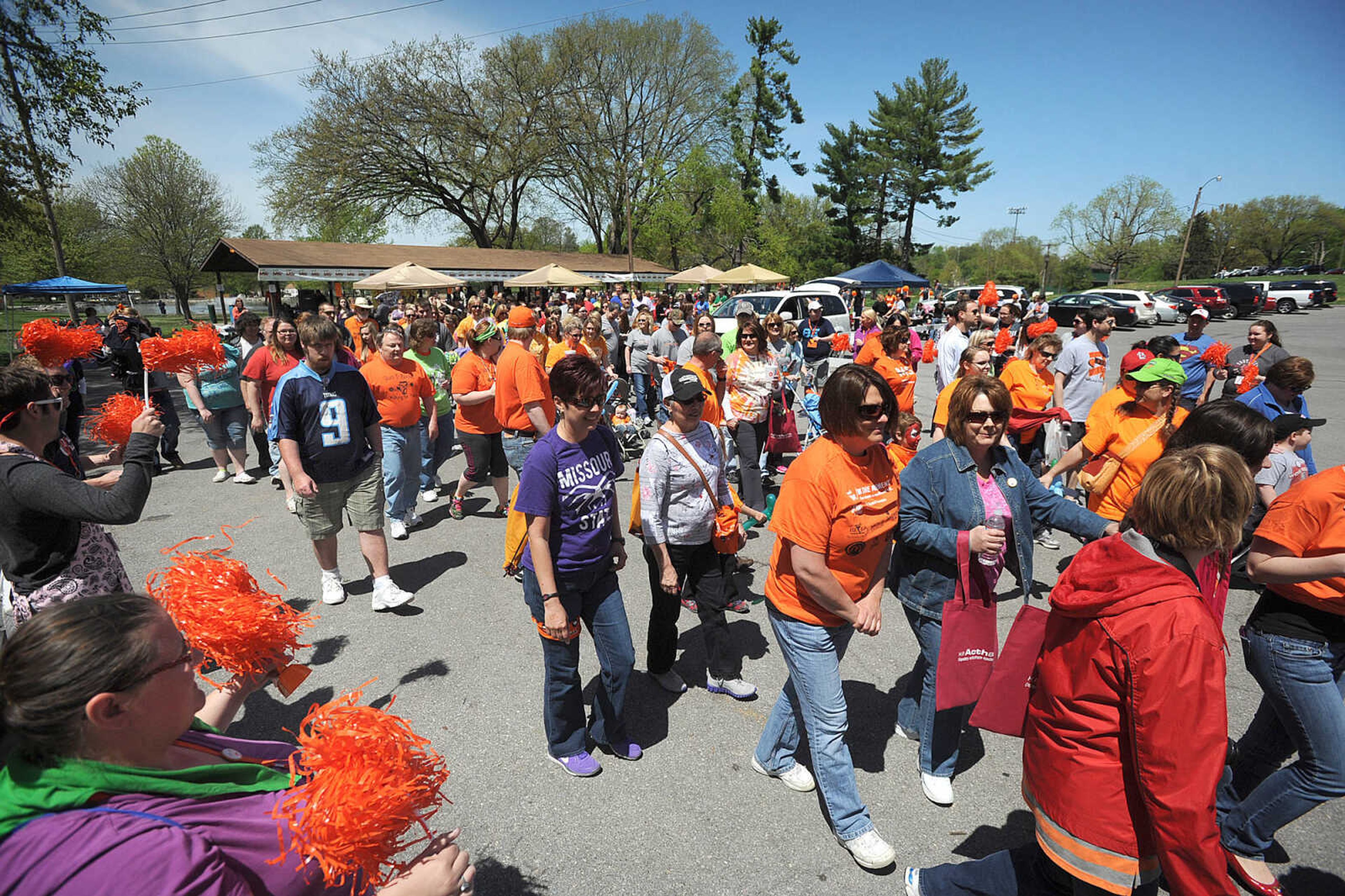 LAURA SIMON ~ lsimon@semissourian.com

Hundreds of people flock to Capaha Park Sunday afternoon, April 21, 2013 during the 25th annual Walk MS. The annual walk helps fund services and programs in the Gateway Area Chapter and raises funds for the Nation MS Society for research for a cure.