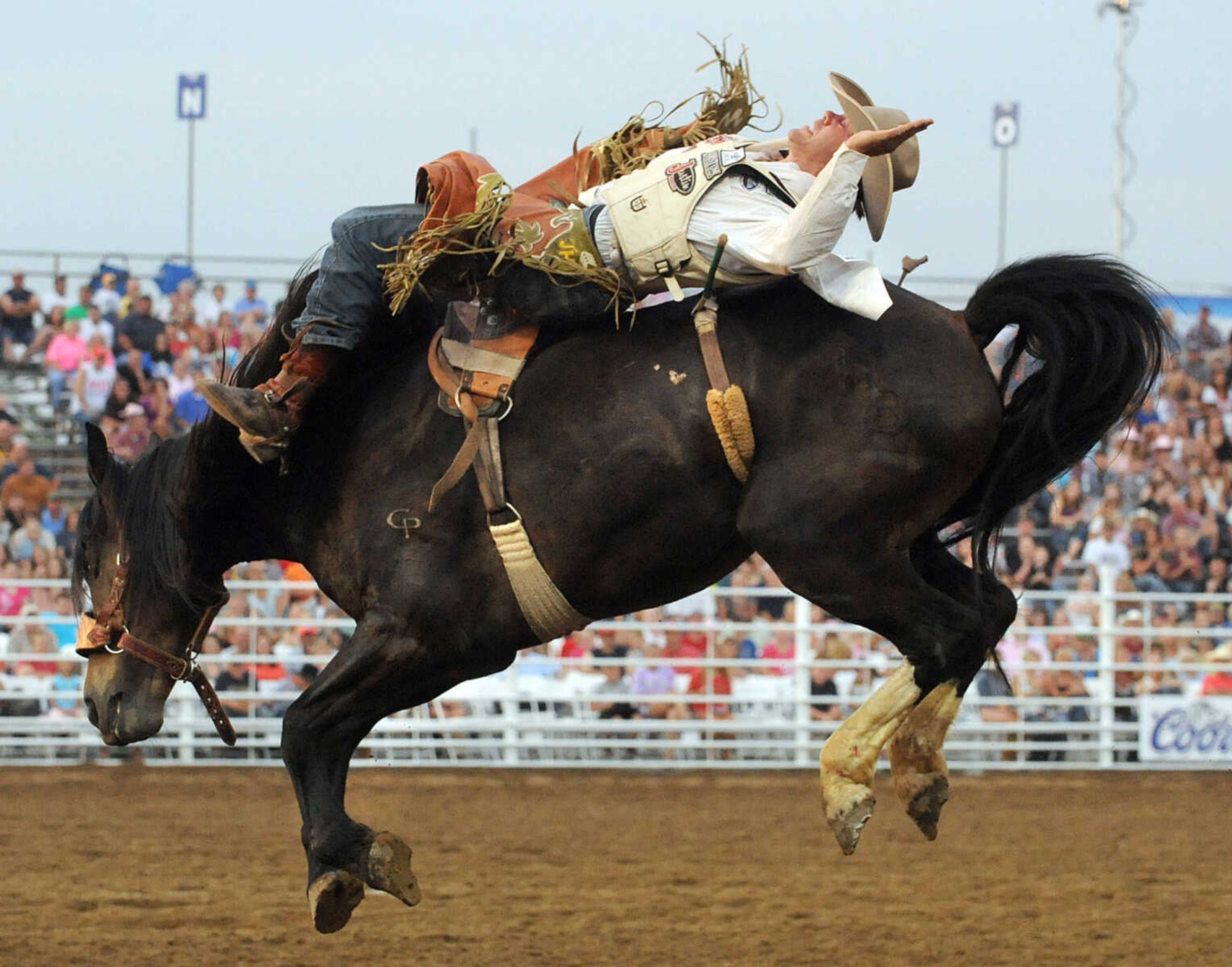 LAURA SIMON ~ lsimon@semissourian.com
The Jaycee Bootheel Rodeo Wednesday night, Aug. 8, 2012 in Sikeston, Mo.