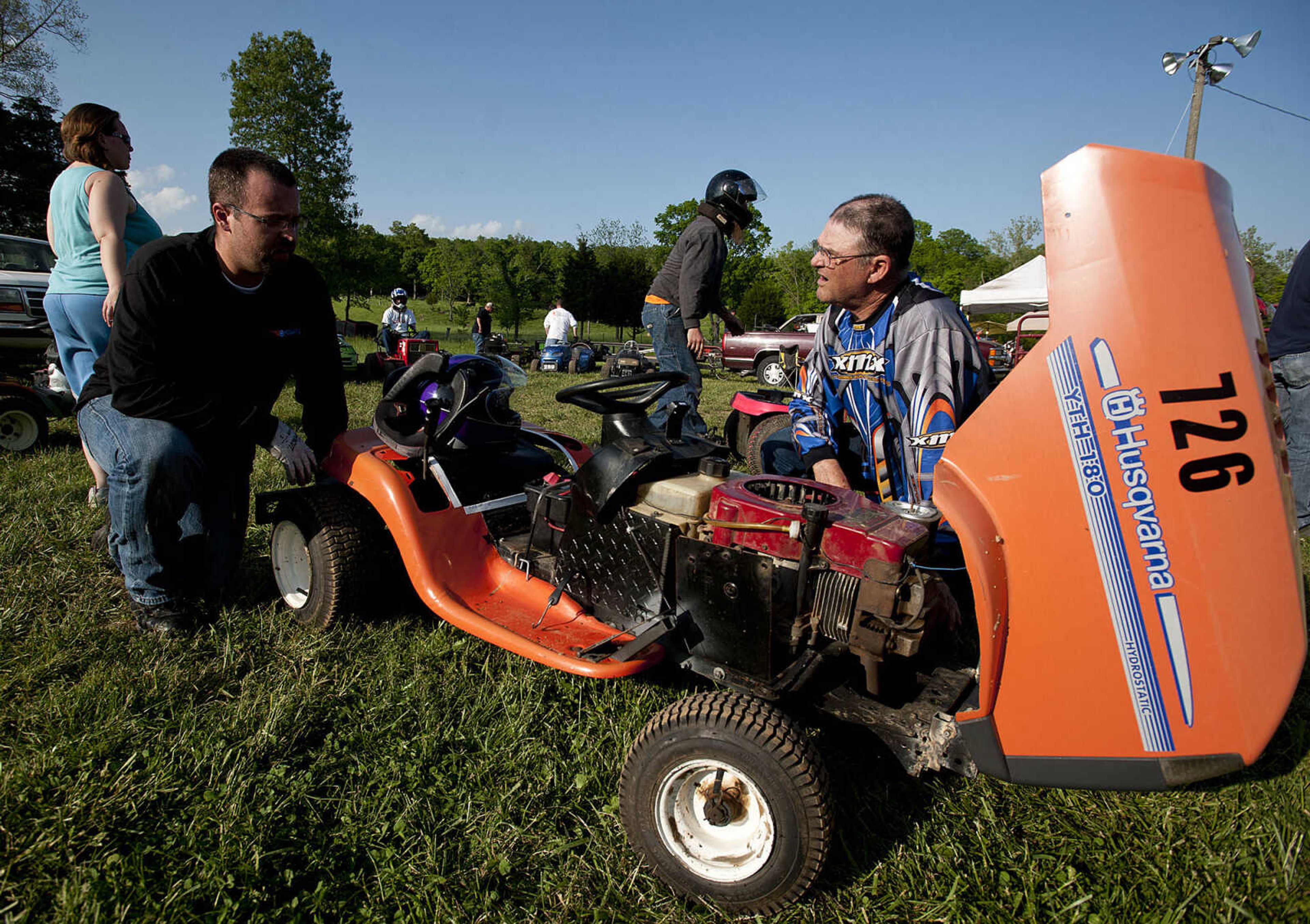 The Southeast Missouri Lawnmower Racing Association's Racing for a Cure presented by the Patton Lions Club at the Patton Saddle Club Saturday, May 10, in Patton, Mo. Proceeds from the event will go towards the Bollinger County Relay for Life.