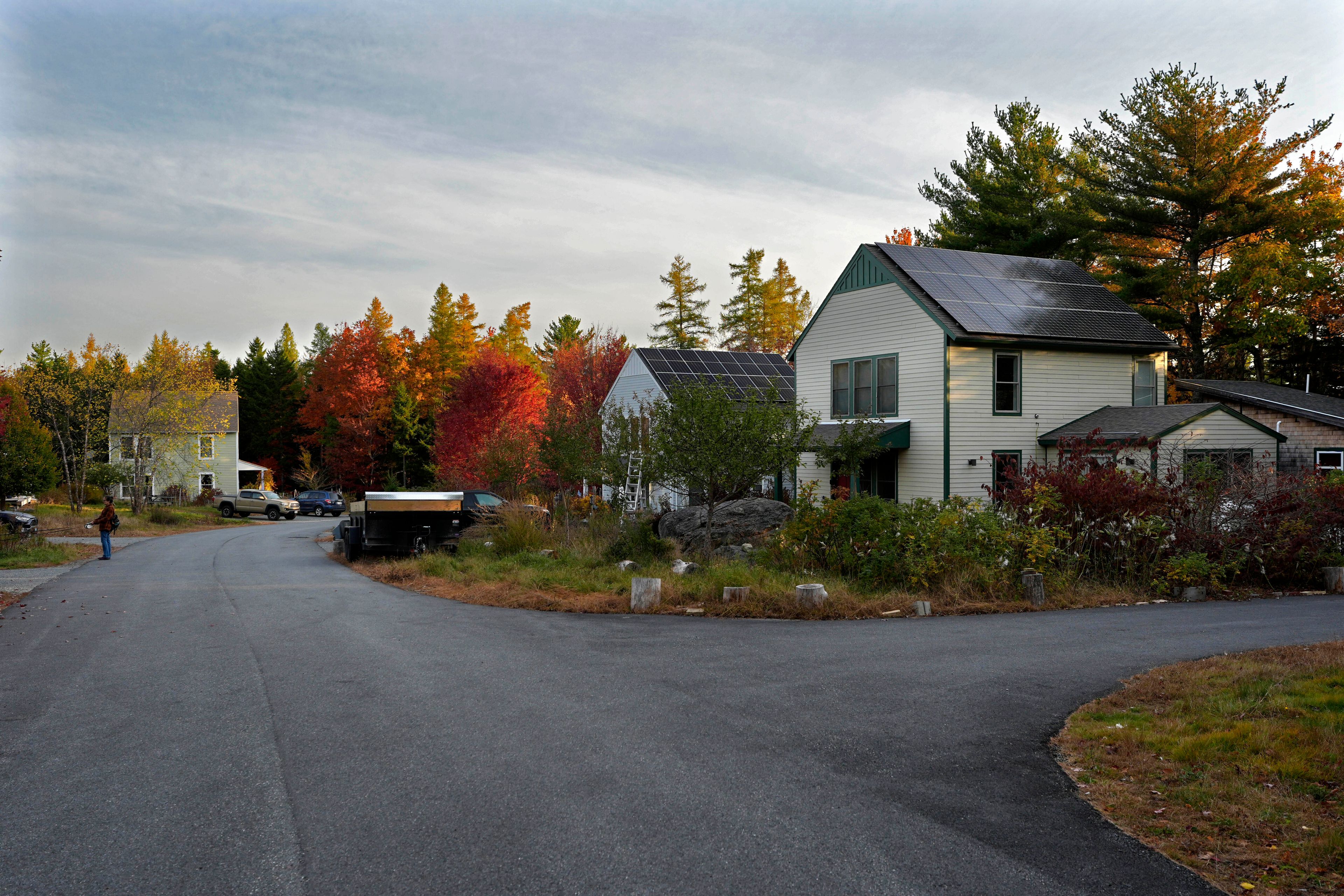 A housing subdivision, a project that received donations from Leonard Leo, is seen Monday, Oct. 21, 2024, in Mount Desert, Maine. (AP Photo/Robert F. Bukaty)