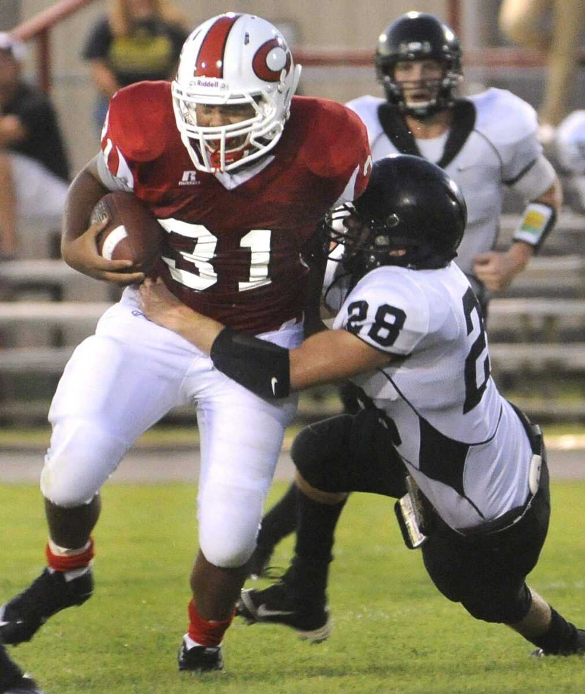 Chaffee&#8217;s Jimmy Golden rushes for a first down during a game last season. Golden will take on a bigger role in the offense his junior season. (Southeast Missourian file)