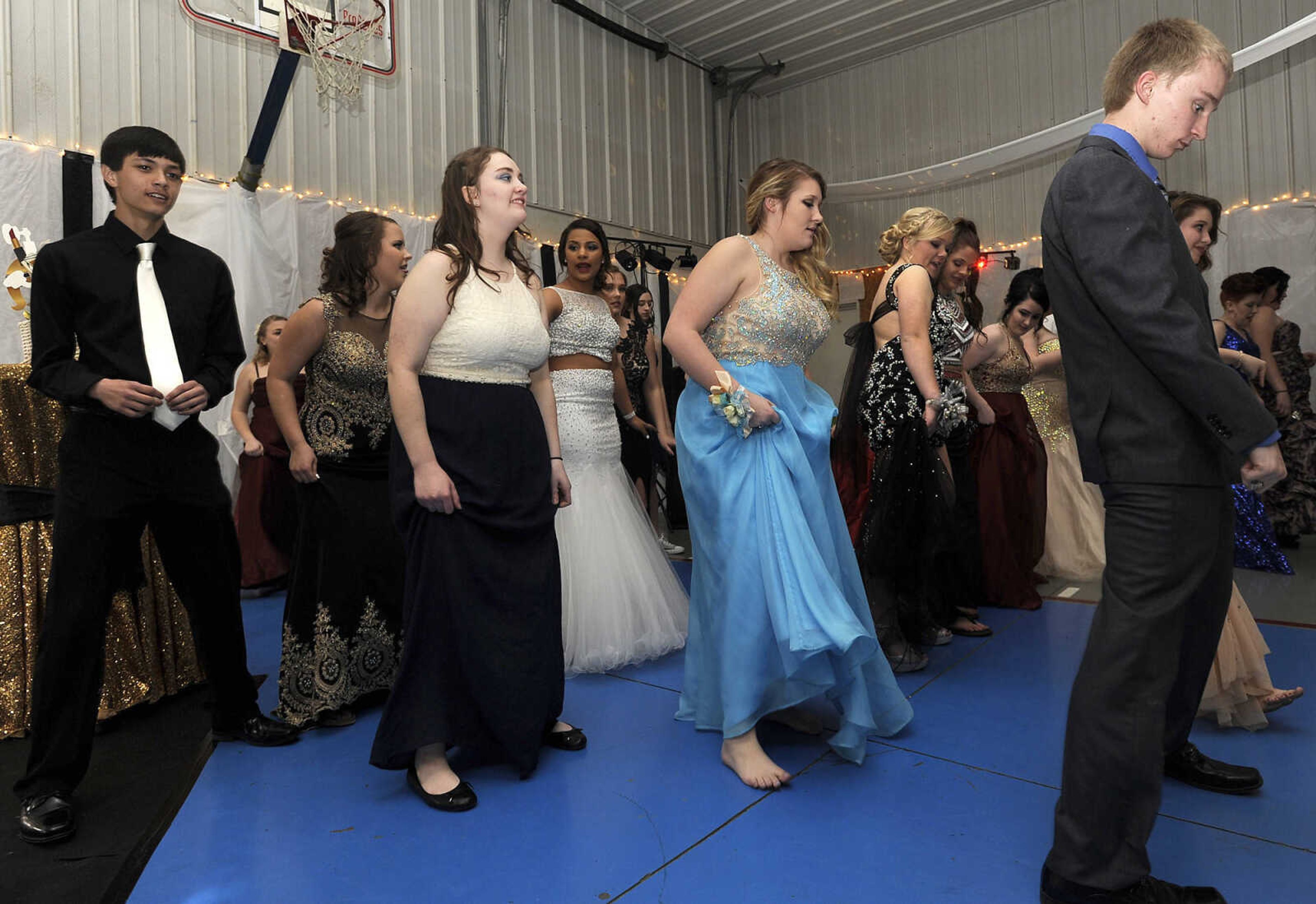 FRED LYNCH ~ flynch@semissourian.com
Delta High School students dance at their prom Saturday, March 18, 2017 in Delta.