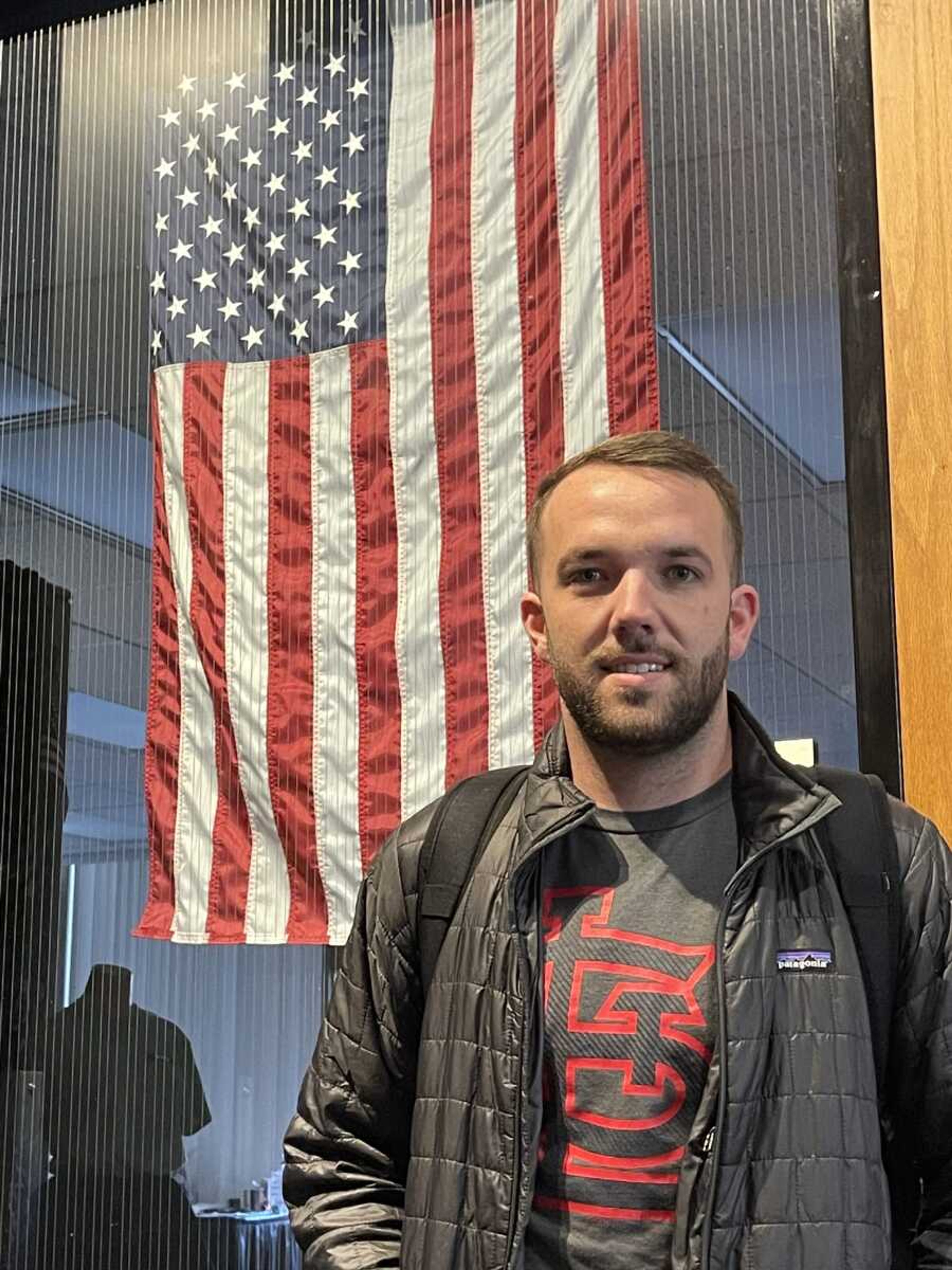 Allen Dirickson poses outside the Veteran Services Office at Southeast Missouri State University on Tuesday. Dirickson is a veteran of the Marine Corps.