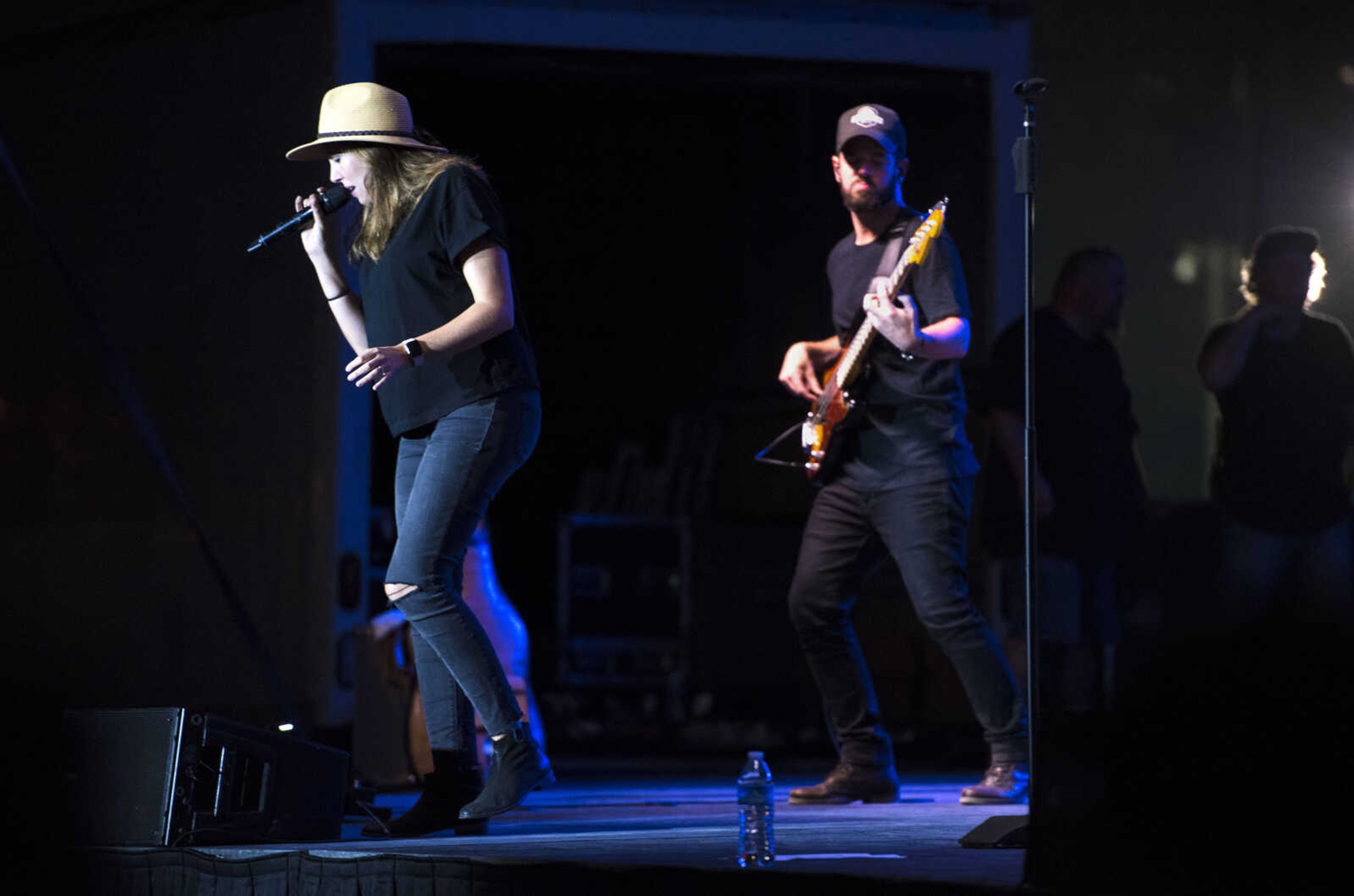 Francesca Battistelli performs at the Arena Park grandstand Tuesday, Sept. 10, 2019, during the SEMO District Fair in Cape Girardeau.