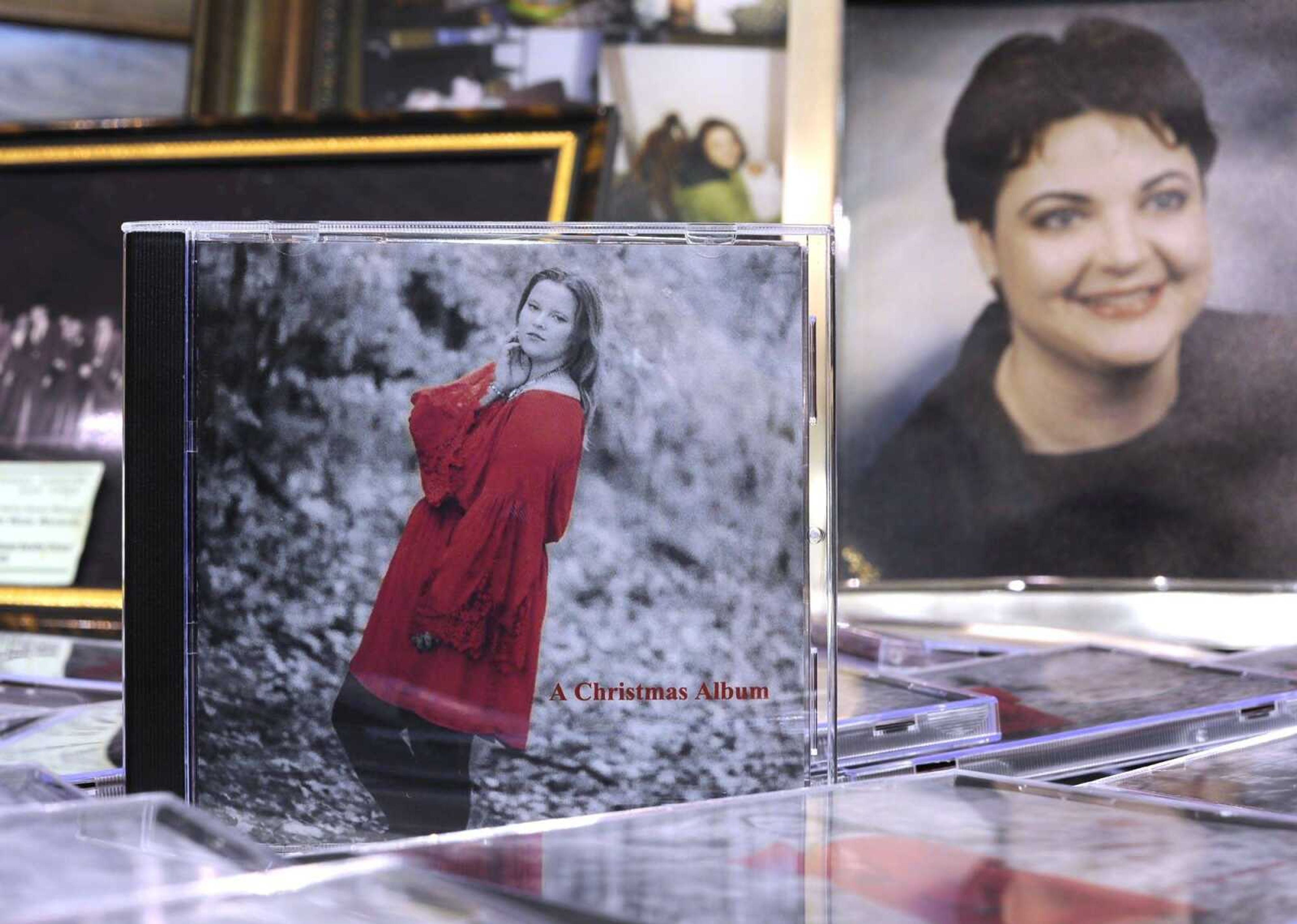 Amber Vandeven's Christmas CD is shown at a craft-show display Nov. 22 at Notre Dame Regional High School. (Fred Lynch)