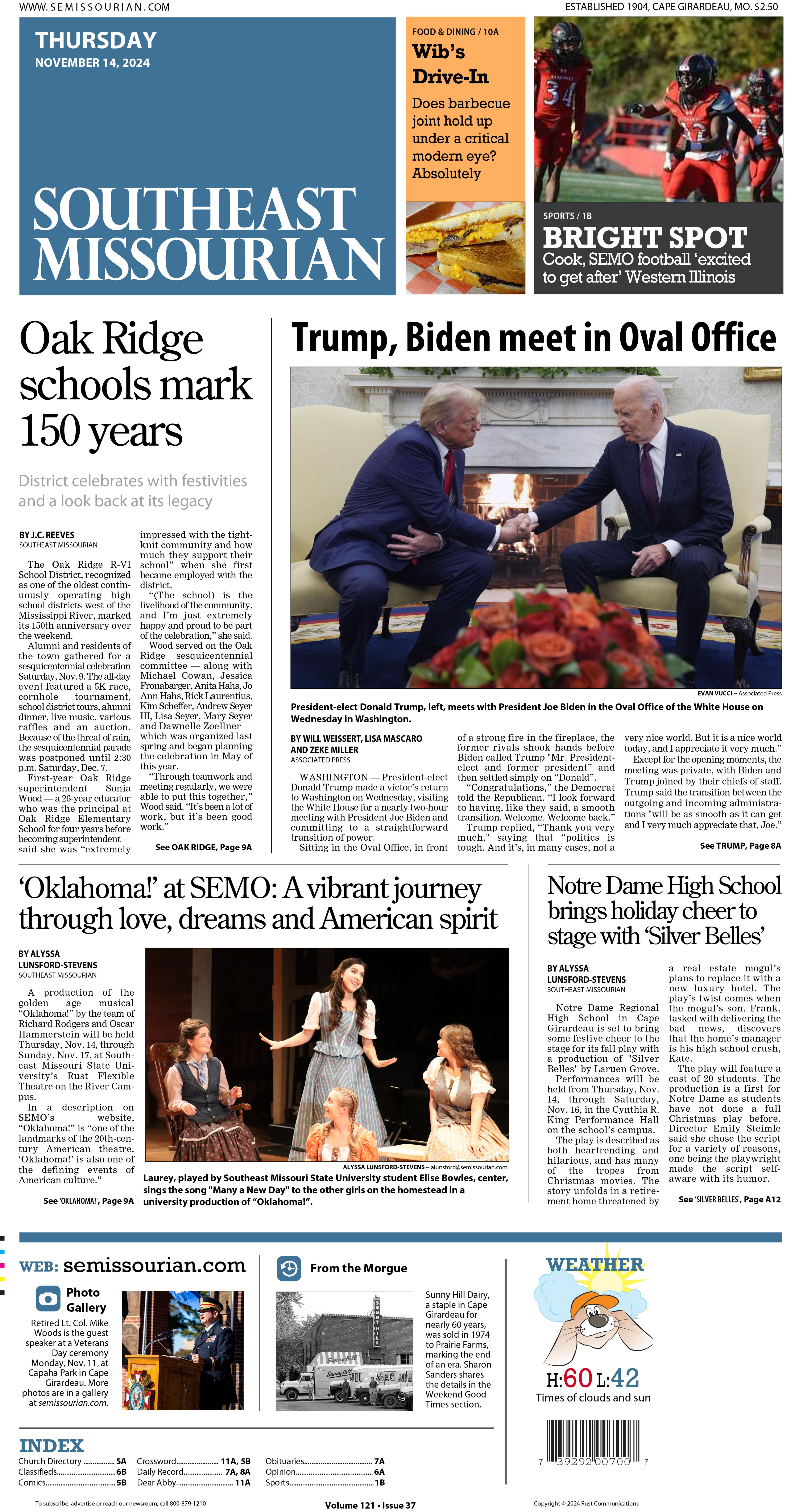 Thursday, November 14, 2024: E-Edition