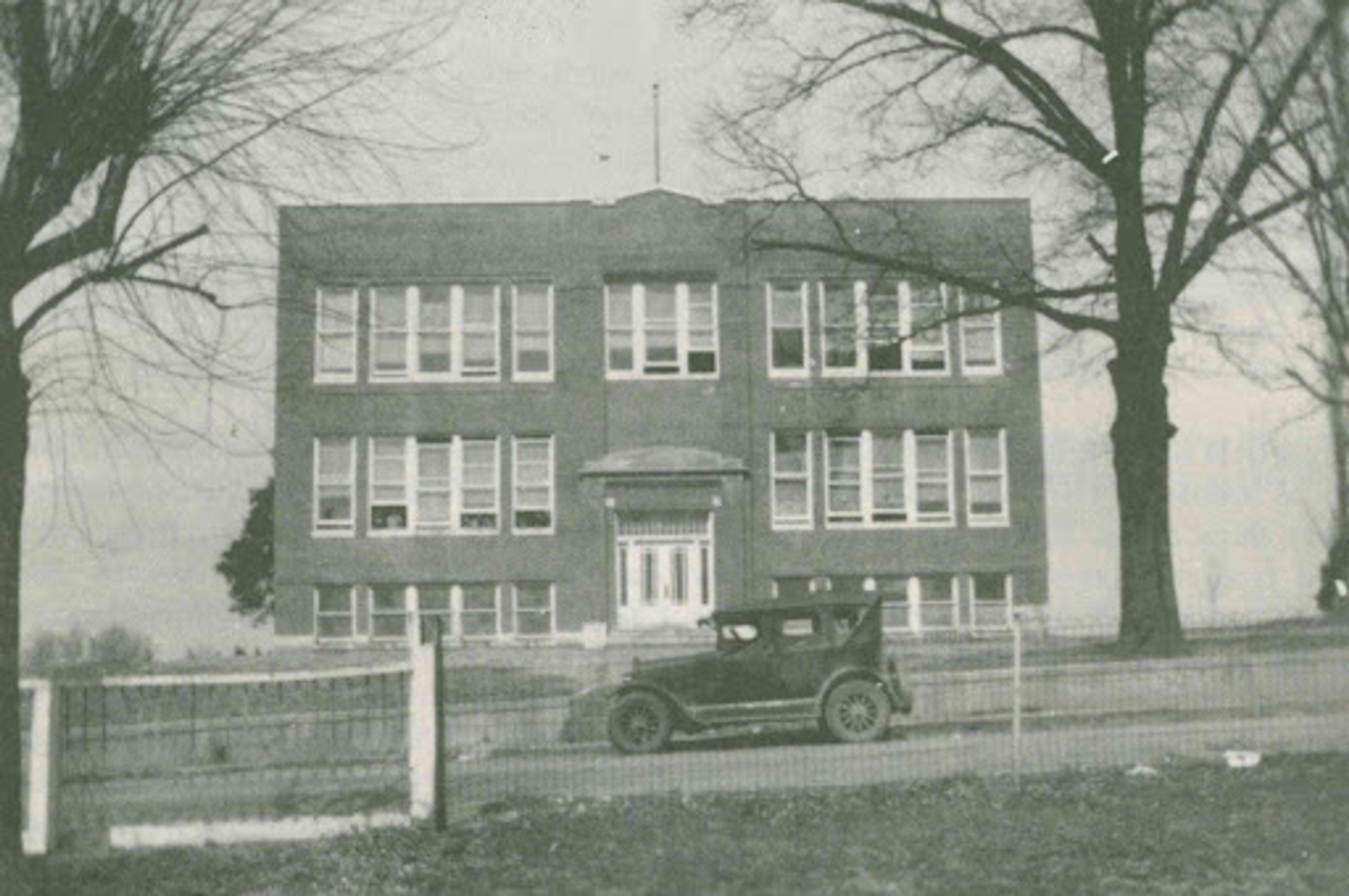 Oak Ridge’s second school building, a two-story brick building with a basement, was completed in 1924.