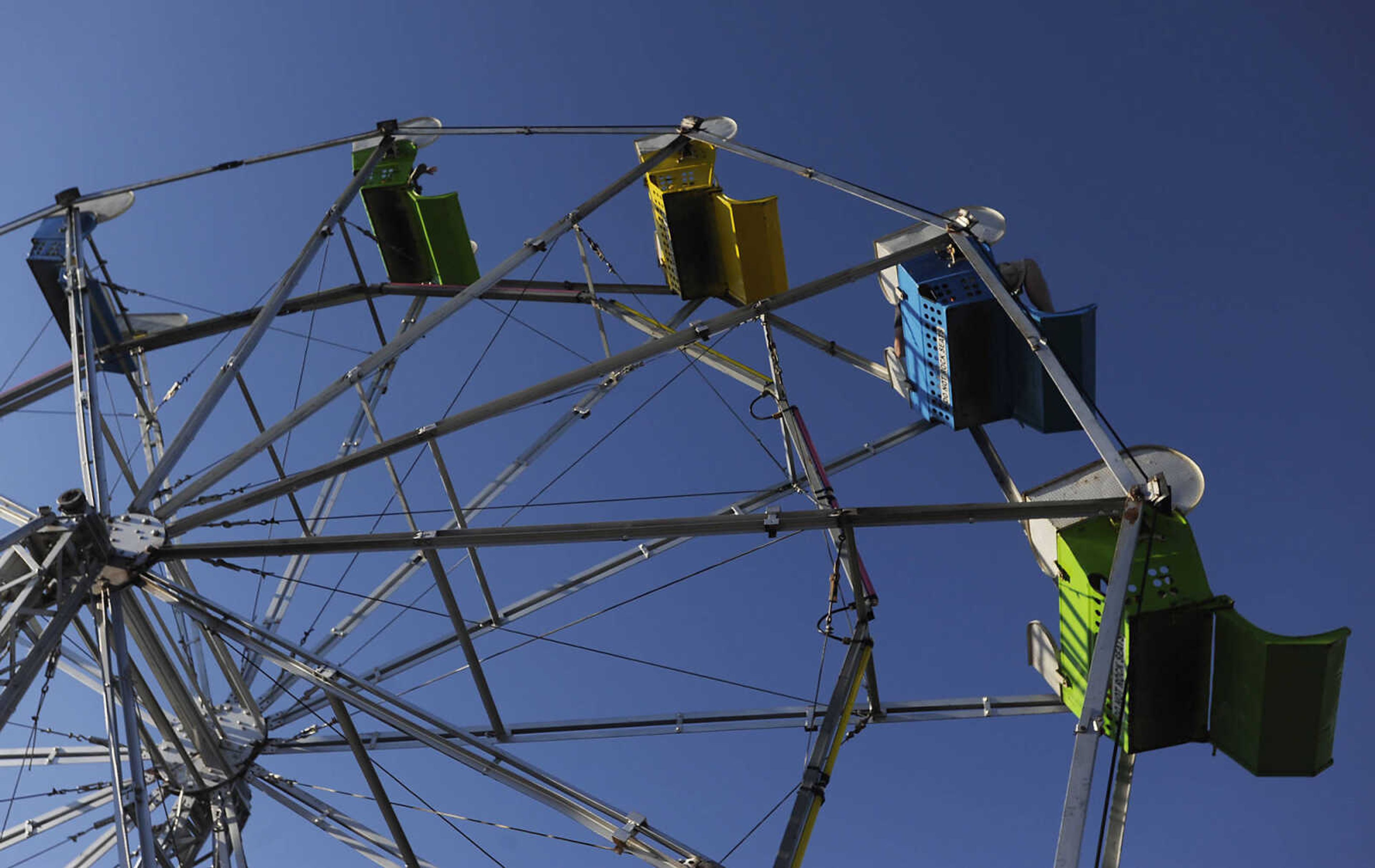 The ferris wheel at the carnival during the 105th Jackson Homecomers celebration Wednesday, July 24, in Jackson, Mo.