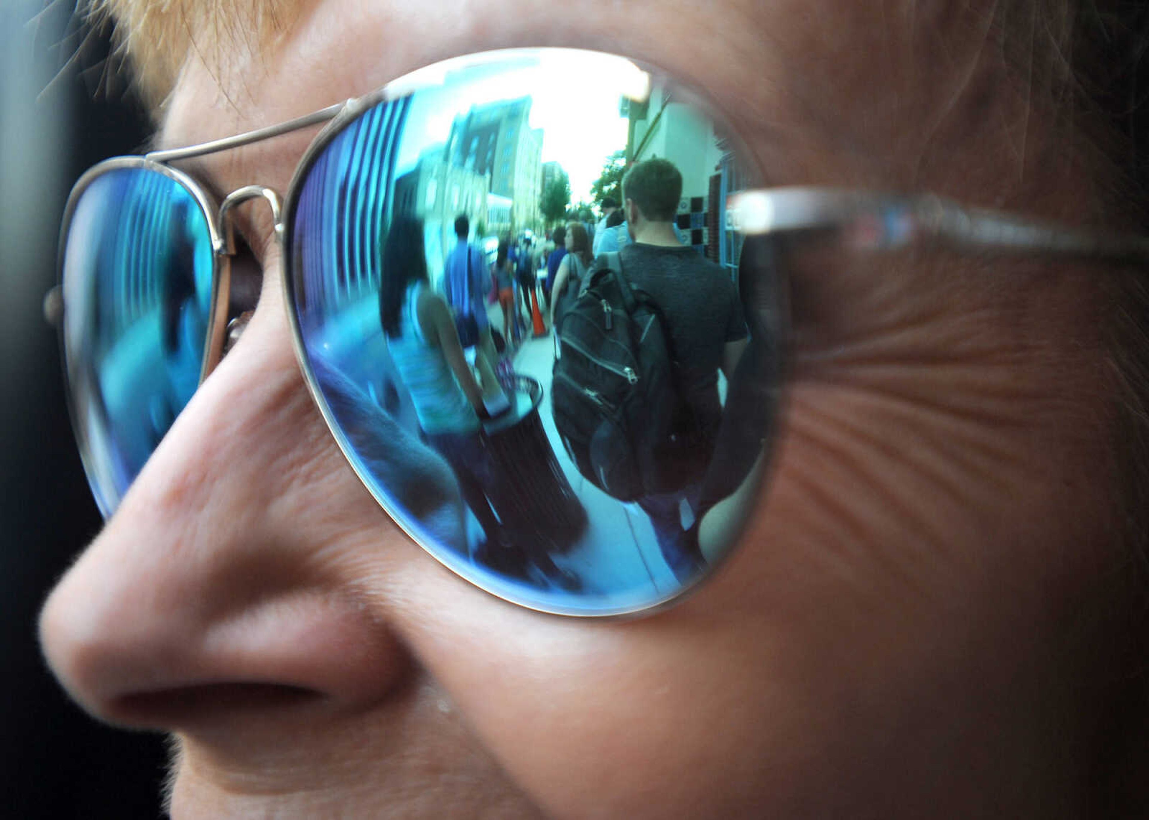 LAURA SIMON ~ lsimon@semissourian.com

Mary Puls of Jackson, Mo. waits in line to fill out her paperwork to be an extra in 20th Century Fox's feature film "Gone Girl", Thursday, Oct. 3, 2013, in Cape Girardeau.