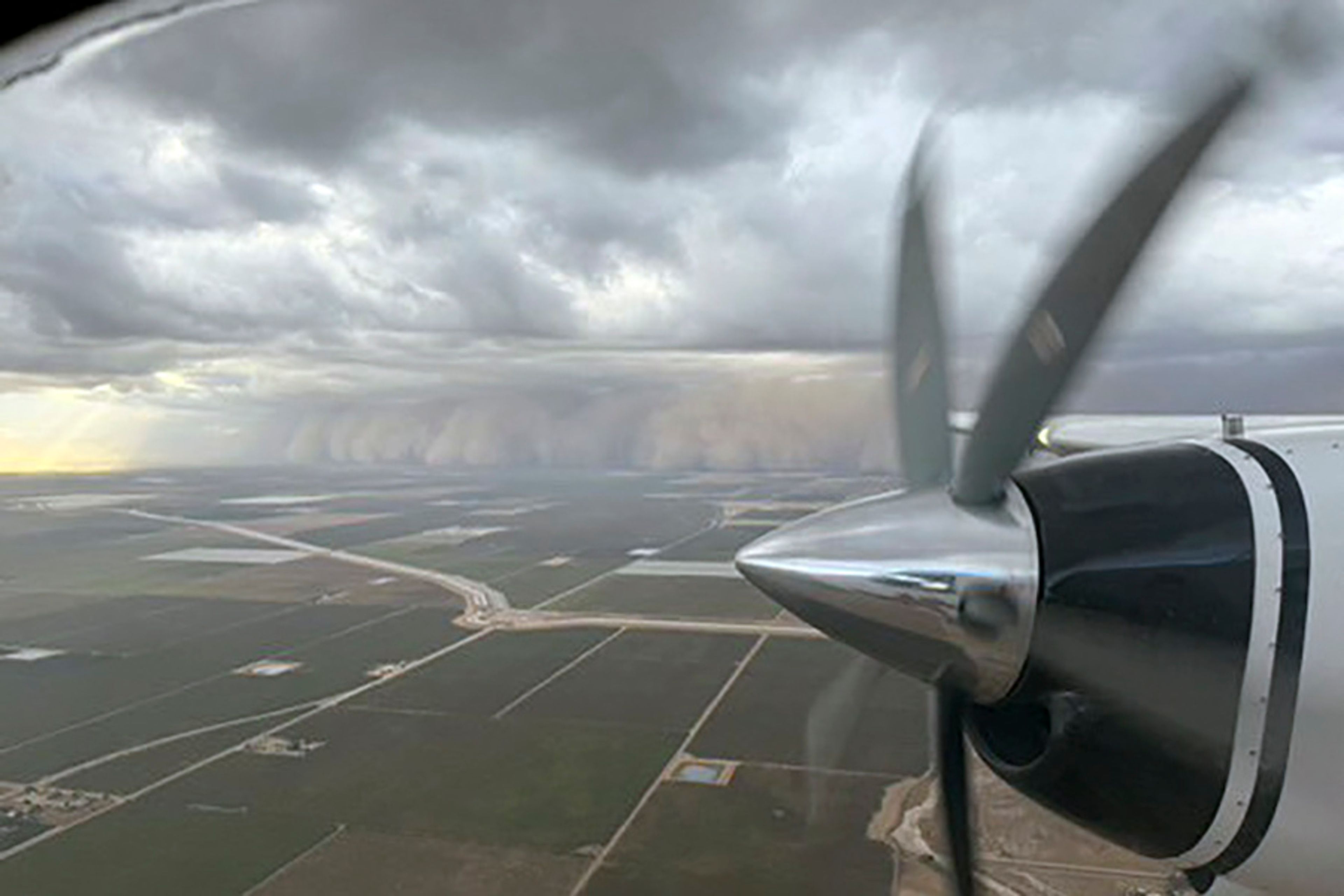 This photograph, provided by CAL FIRE Tulare Unit, shows a dust storm over California's Central Valley Monday, Nov. 11, 2024. (CAL FIRE Tulare Unit via AP)