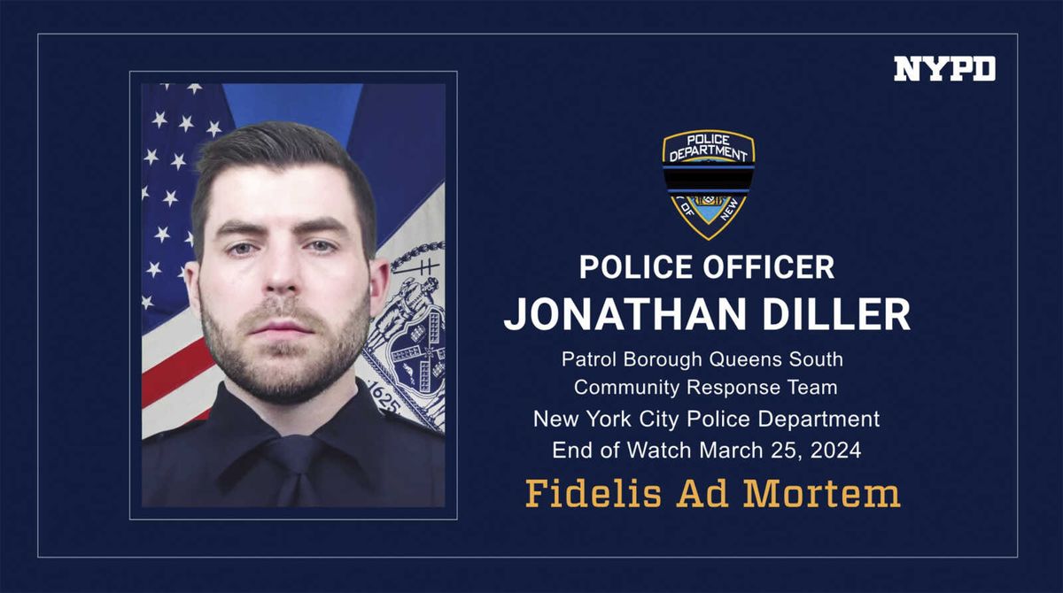 New York City police officer fatally shot during traffic sto...