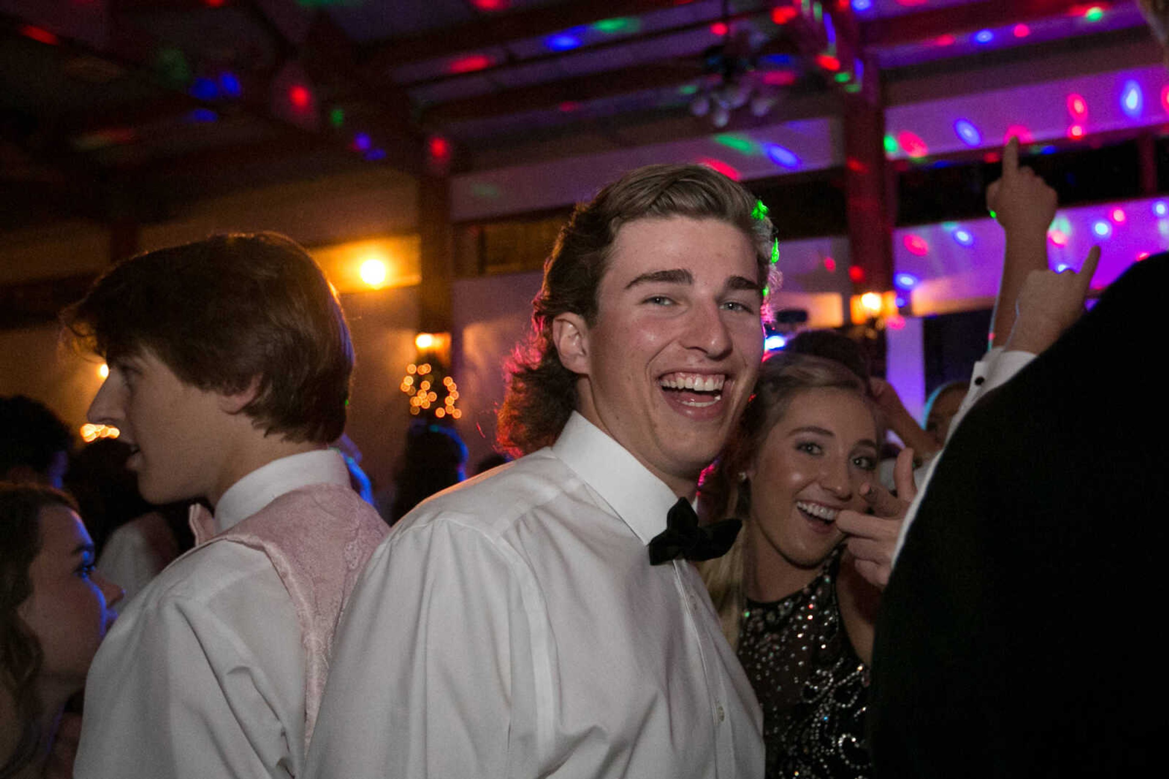 GLENN LANDBERG ~ glandberg@semissourian.com

Students take to the dance floor during the Notre Dame Regional High School prom, "Red Carpet Gala," Friday, April 29, 2016 at Bavarian Halle in Jackson.