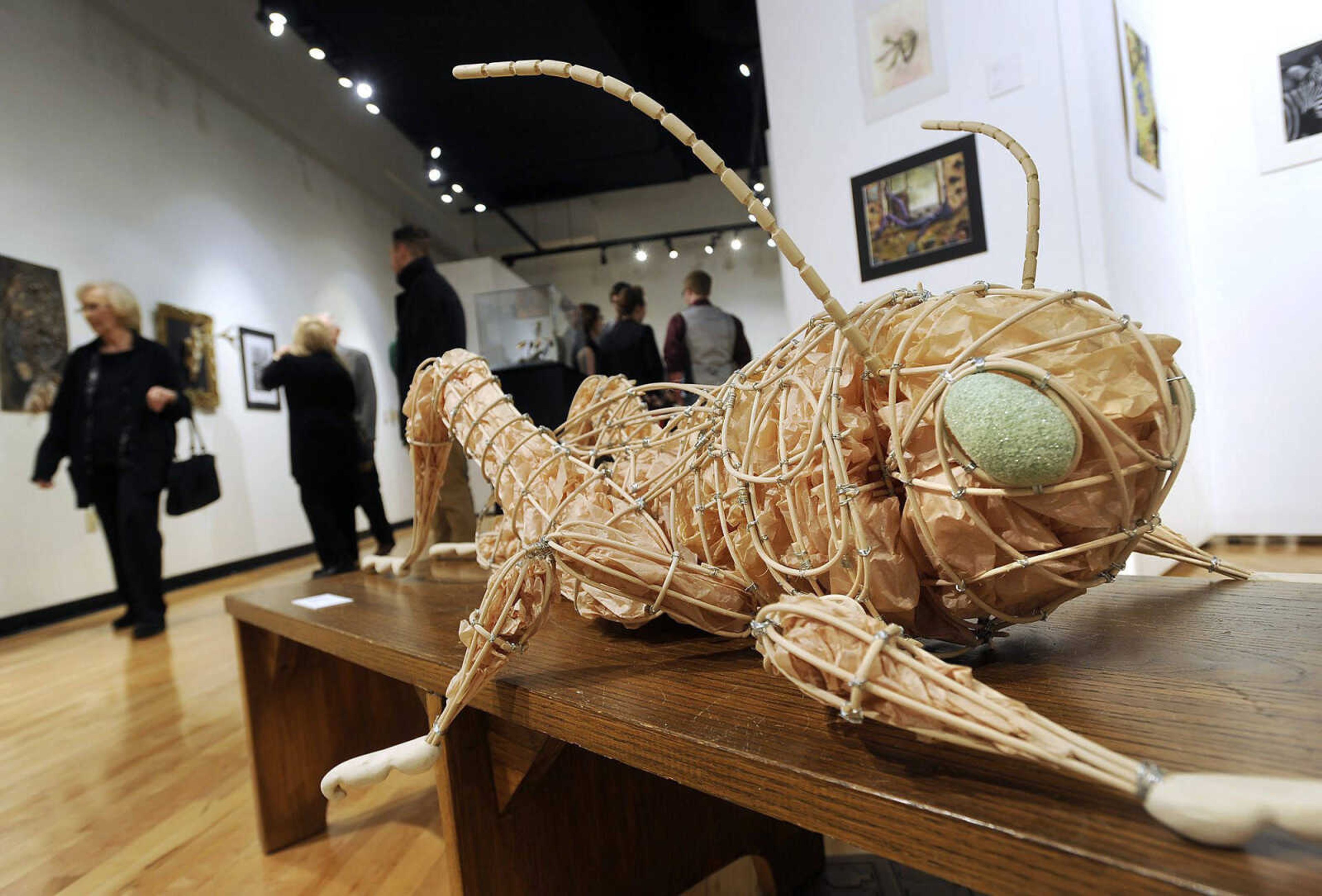 "Caelifera" is a sculpture by Lexie McClanahan, Cape Girardeau Central High School, seen Sunday, Feb. 8, 2015 at the opening of the 37th annual High School Art Exhibition at the River Campus. (Fred Lynch)