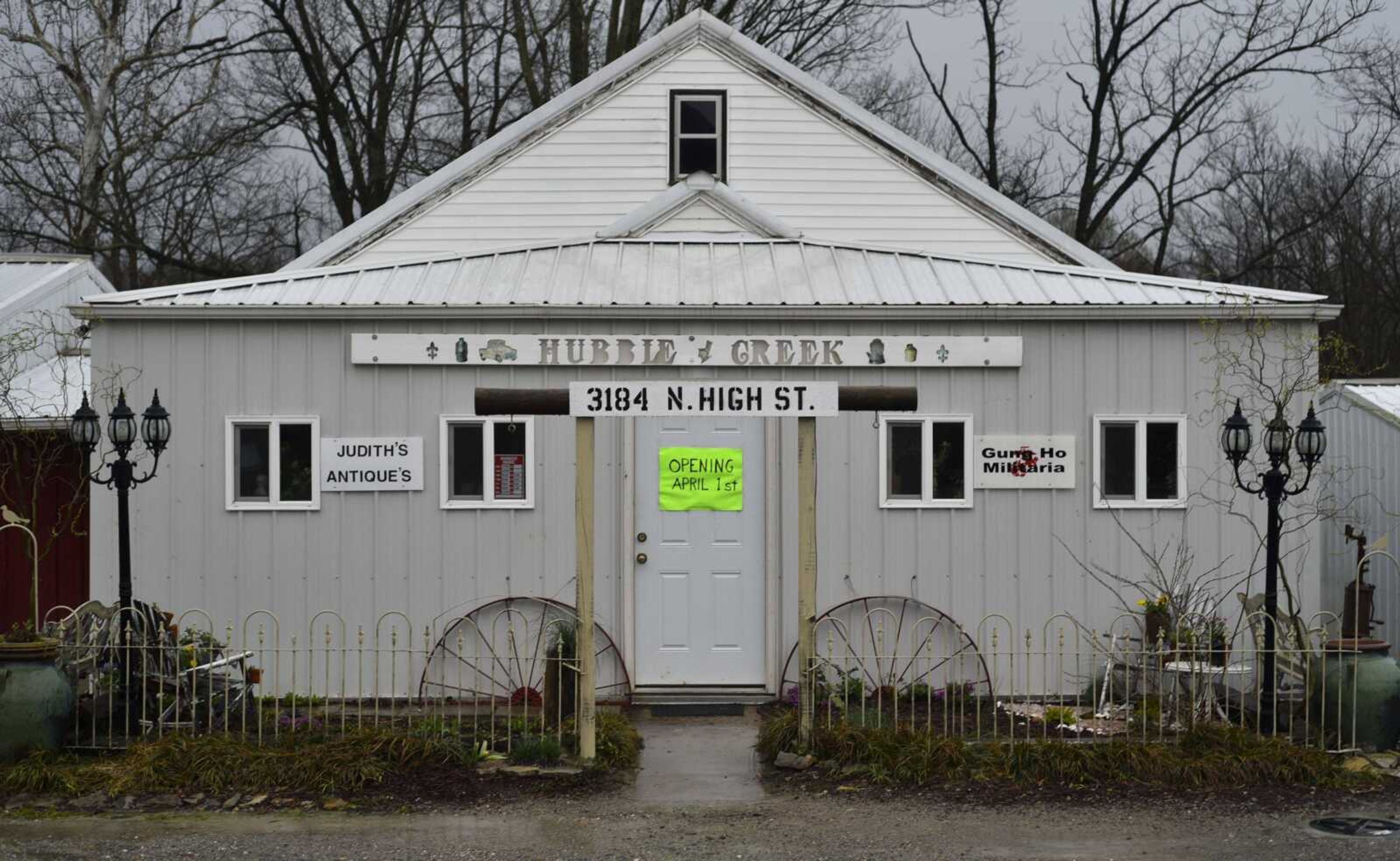 Judith's Antiques and Gung Ho Militaria sits at its new location Tuesday at Hubble Creek Antiques & Market in Jackson.