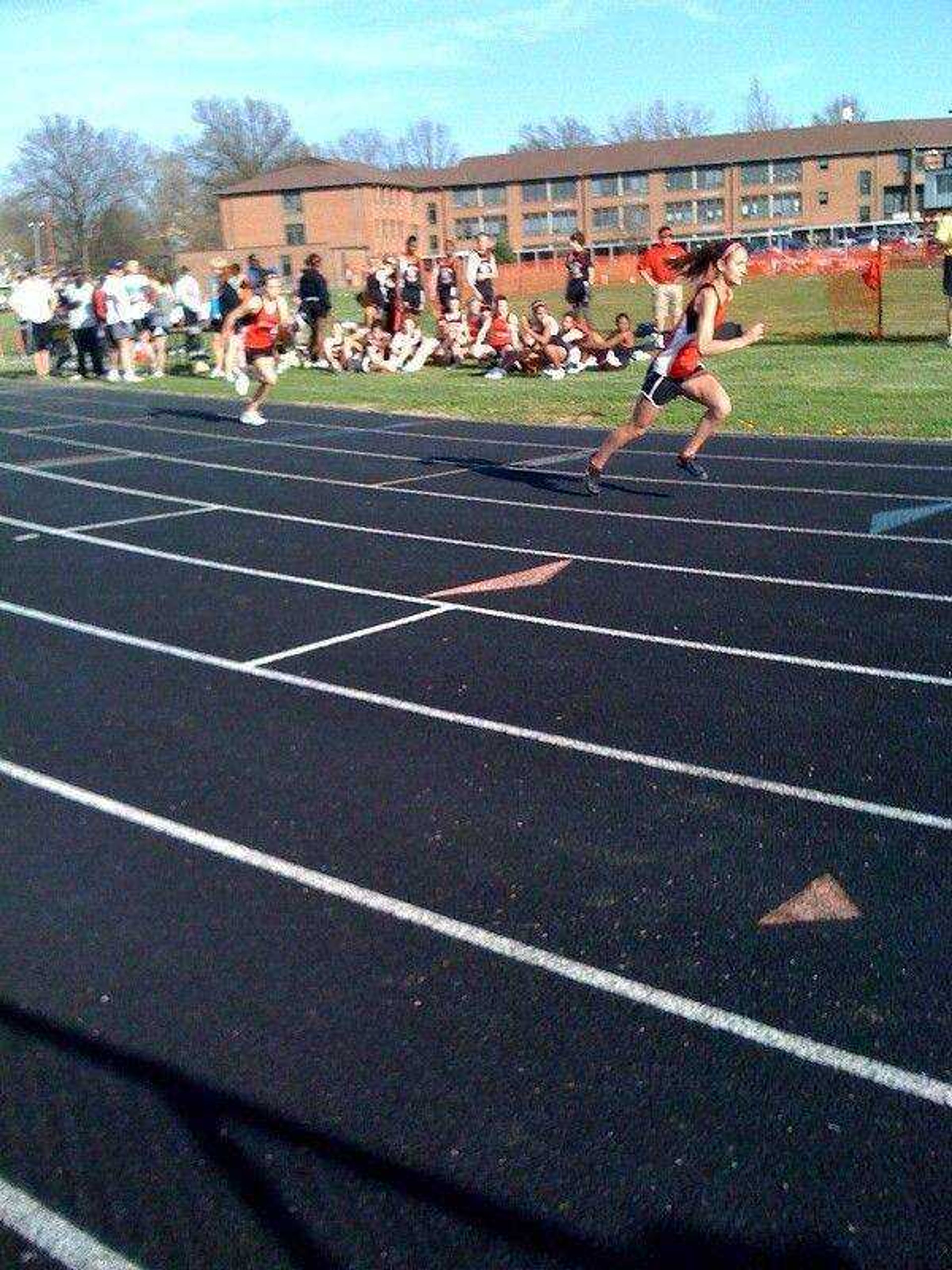 Jackson Jr High's 8th Grader Sarah Little is smoking hot on the track against Cape Central Jr High