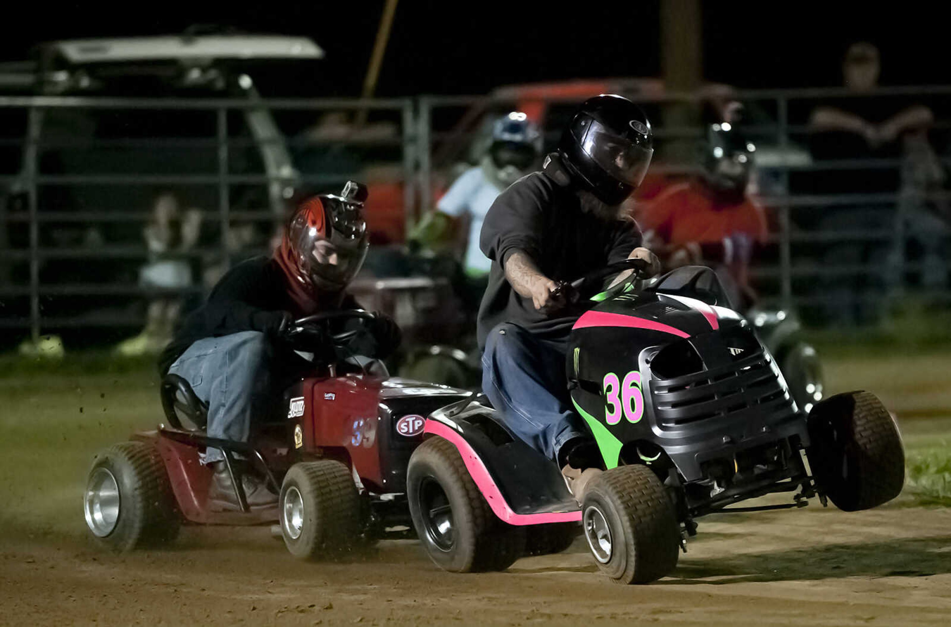 The Southeast Missouri Lawnmower Racing Association's Racing for a Cure presented by the Patton Lions Club at the Patton Saddle Club Saturday, May 10, in Patton, Mo. Proceeds from the event will go towards the Bollinger County Relay for Life.