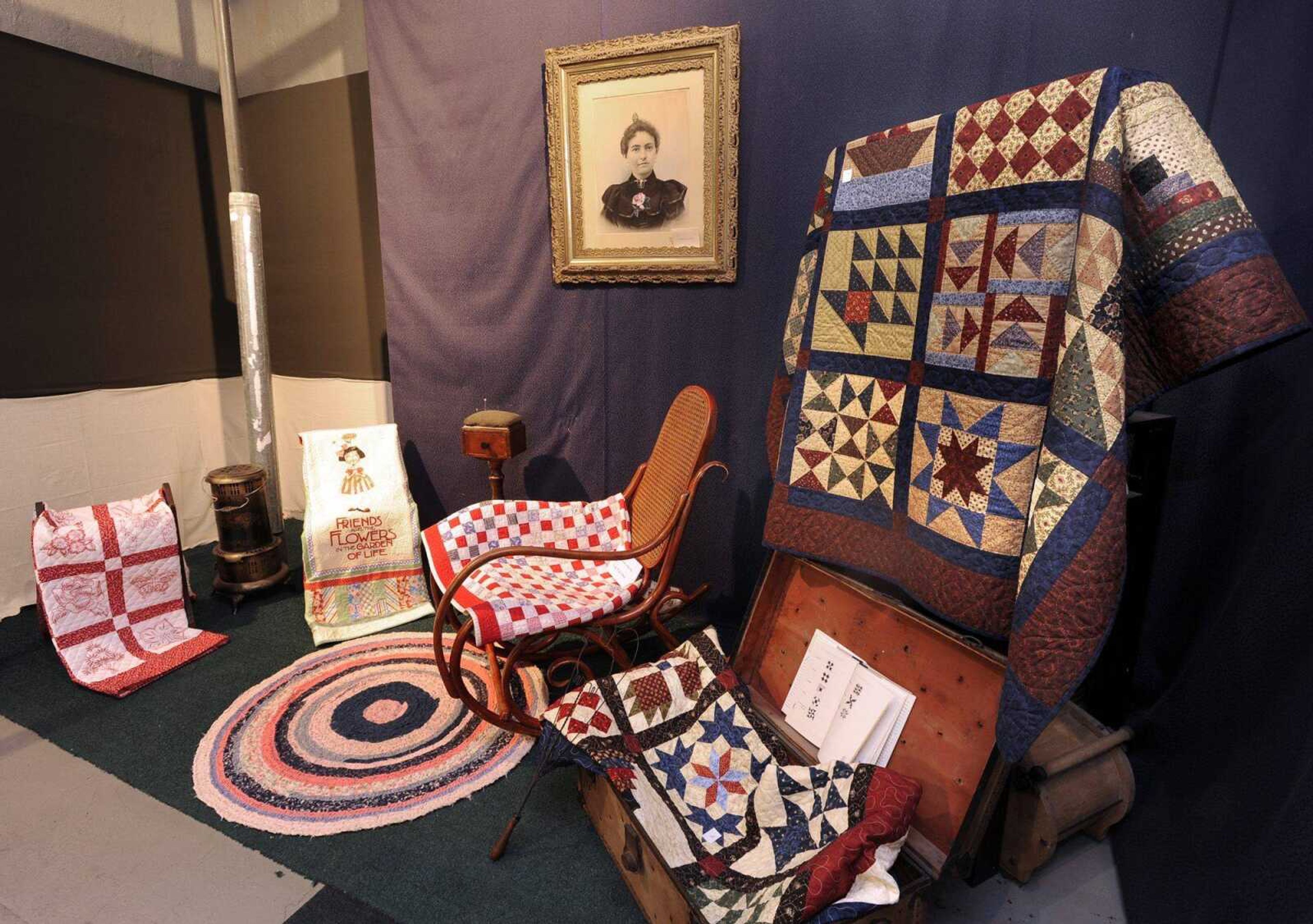 A display of quilts at the Cape River Heritage Museum will be part of the quilt tour on display Saturday and Sept. 26 at various locations in Cape Girardeau and Jackson. (Fred Lynch)