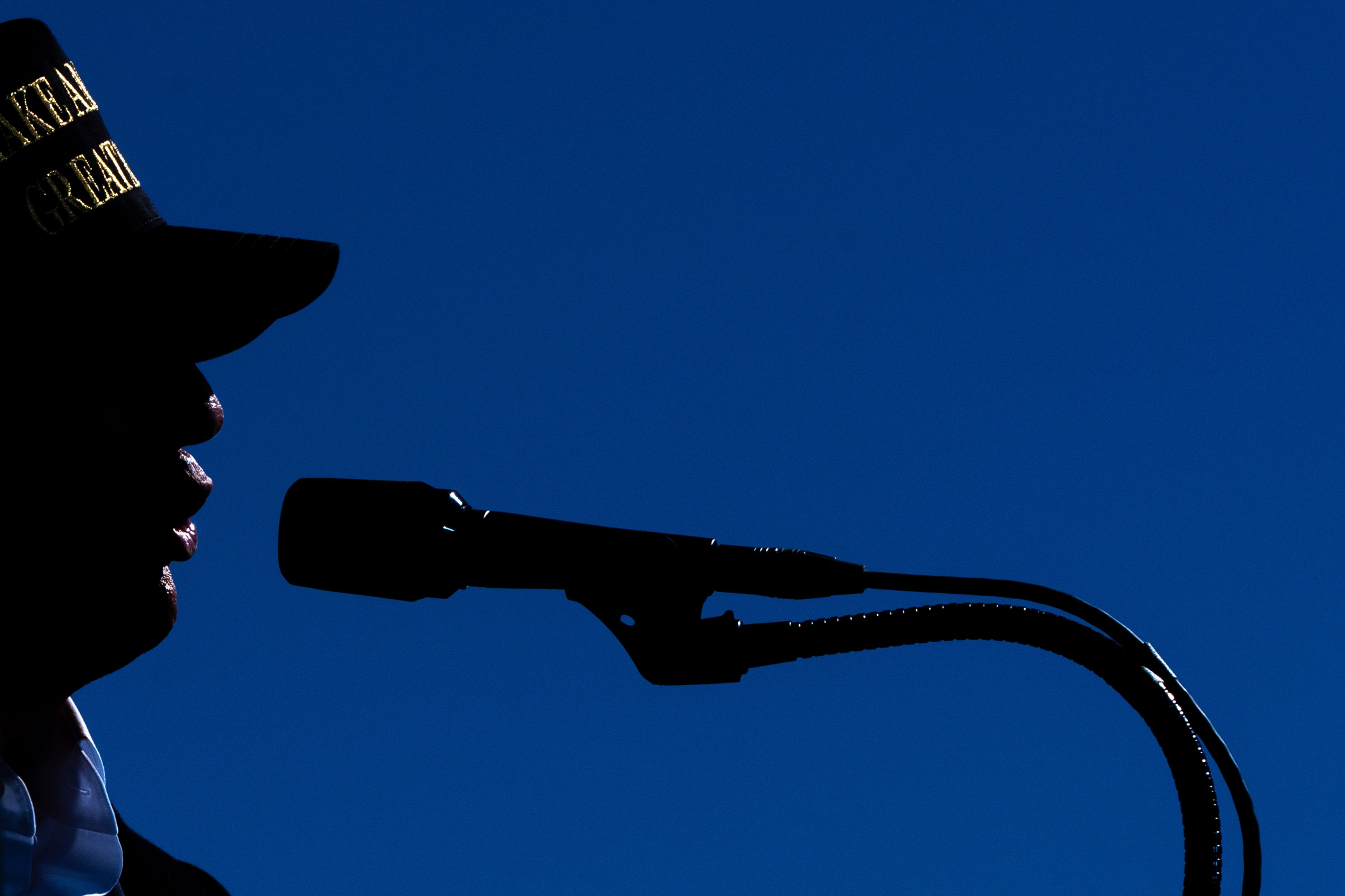 Republican presidential nominee former President Donald Trump speaks during a campaign rally at Albuquerque International Sunport, Thursday, Oct. 31, 2024, in Albuquerque, N.M. (AP Photo/Julia Demaree Nikhinson)