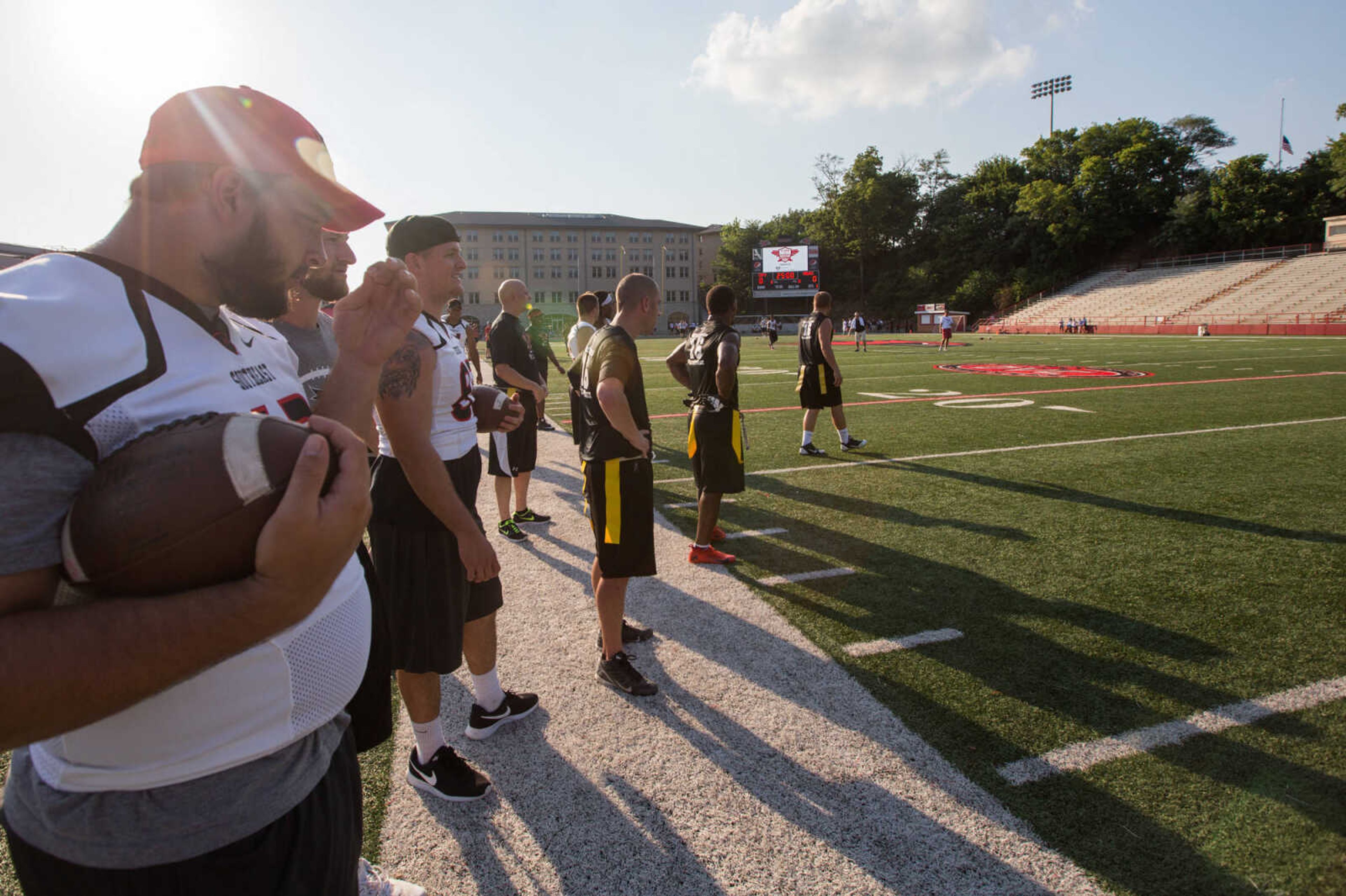 GLENN LANDBERG ~ glandberg@semissourian.com

The Cops and Hawks Bowl Thursday, July 21, 2016 at Houck Stadium. The flag-football game was a fundraiser for the family members of those who have lost their lives in the line of duty.