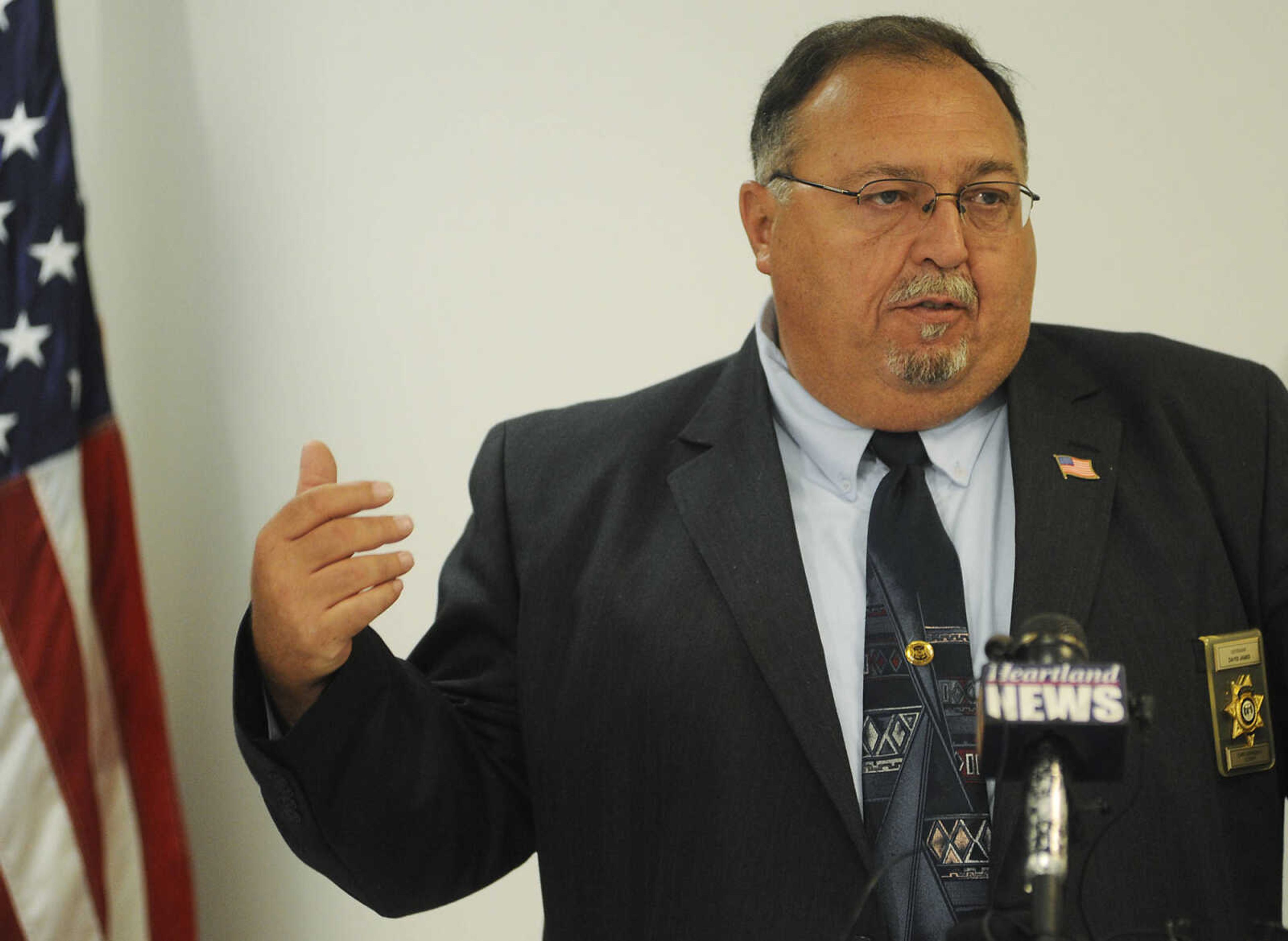 Sheriff's department Lt. David James speaks during a news conference Thursday, June 6, 2013, at the Cape Girardeau County Sheriff's Office after a hearing at the Cape Girardeau County Courthouse where Clay Waller pleaded guilty to killing his wife, Jacque Waller, on June 1, 2011.