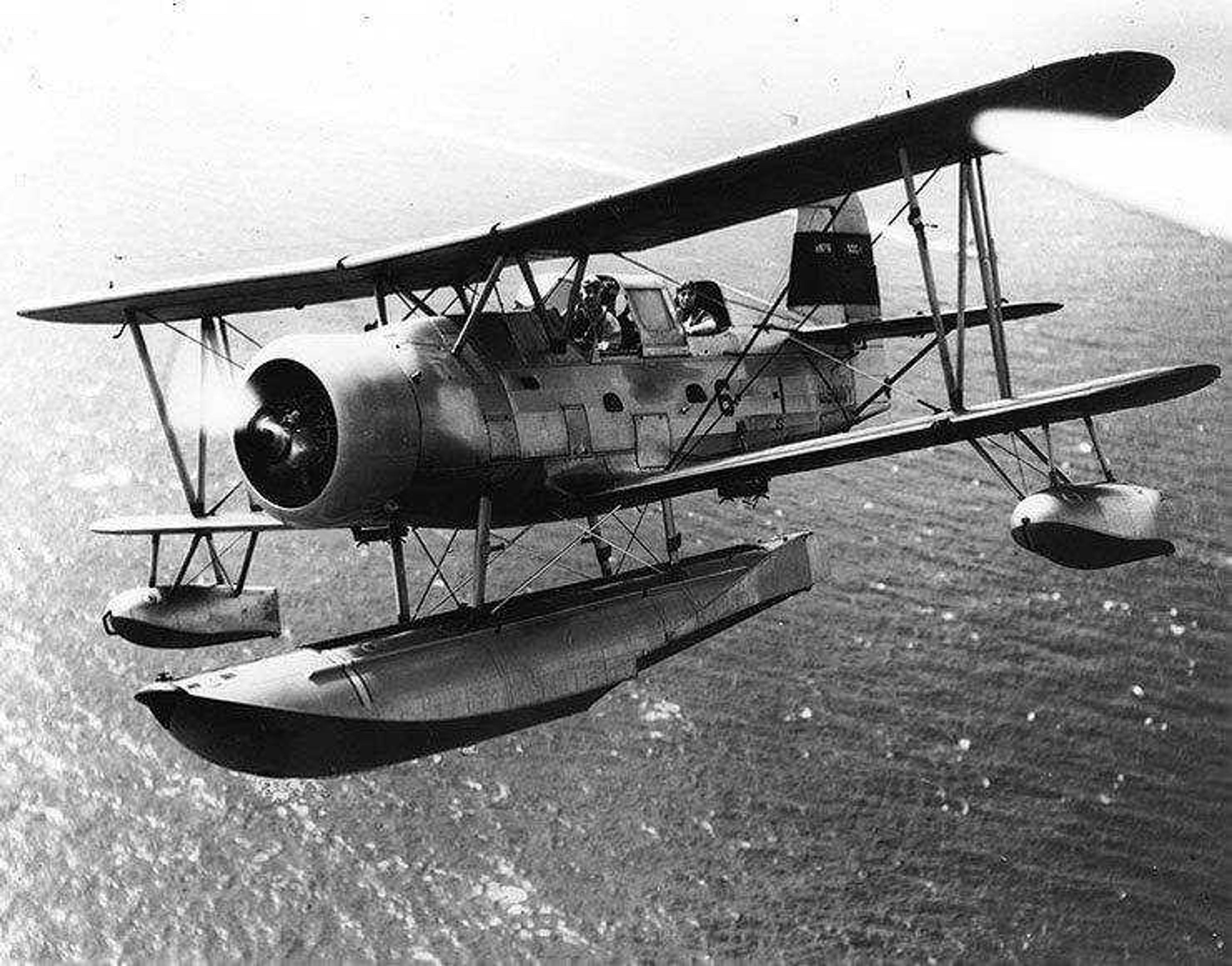 Curtiss SOC-1 scout observation aircraft in flight July 2, 1939. (Photo courtesy of the 100th Anniversary of Naval Aviation Foundation)