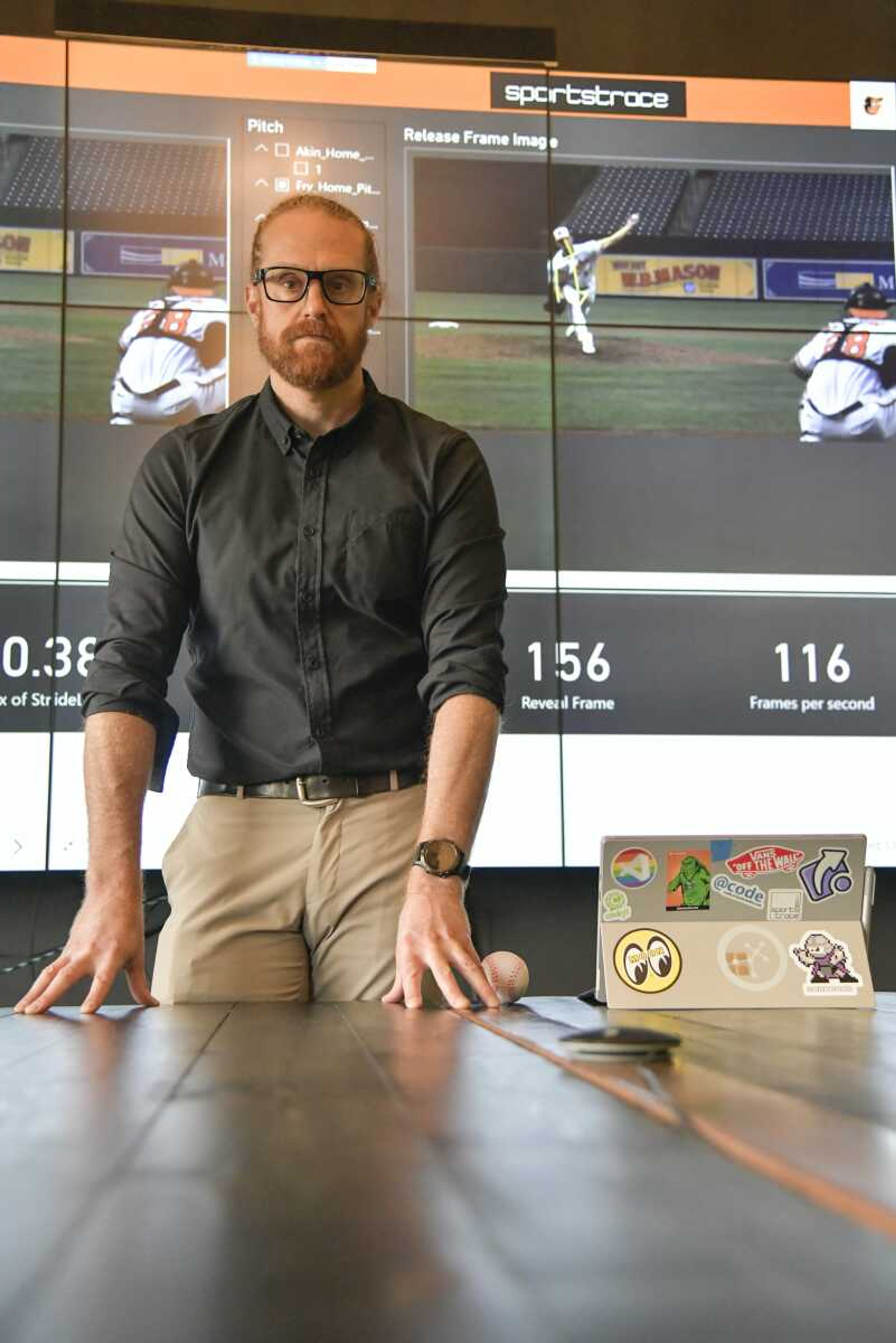 Max Montrey of SportsTrace poses for a photo in December at the Codefi offices in downtown Cape Girardeau.