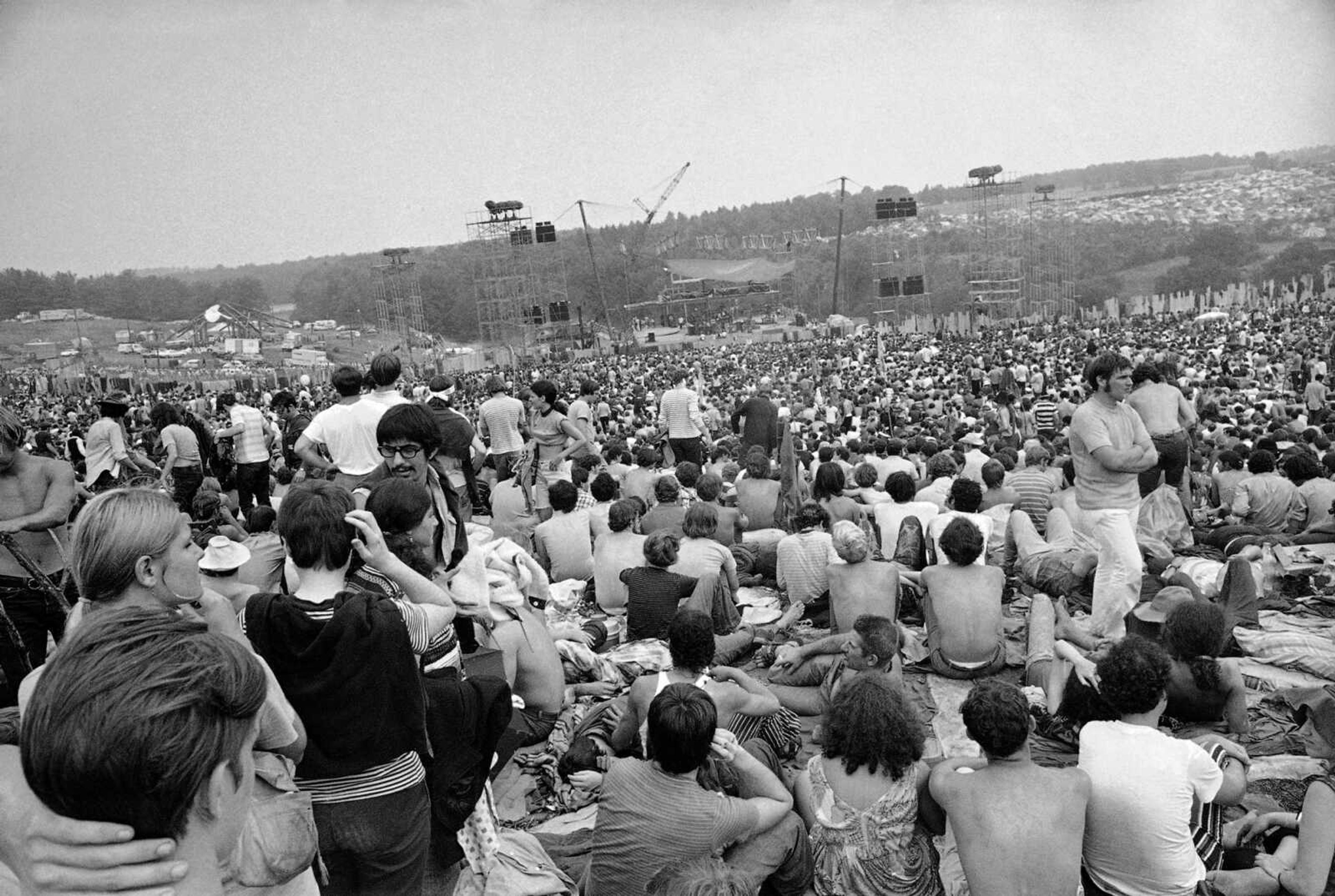 This Aug. 14, 1969, photo shows some of the 400,000 concert goers who attended the Woodstock Music and Arts Festival held on a 600-acre pasture near Bethel, New York.