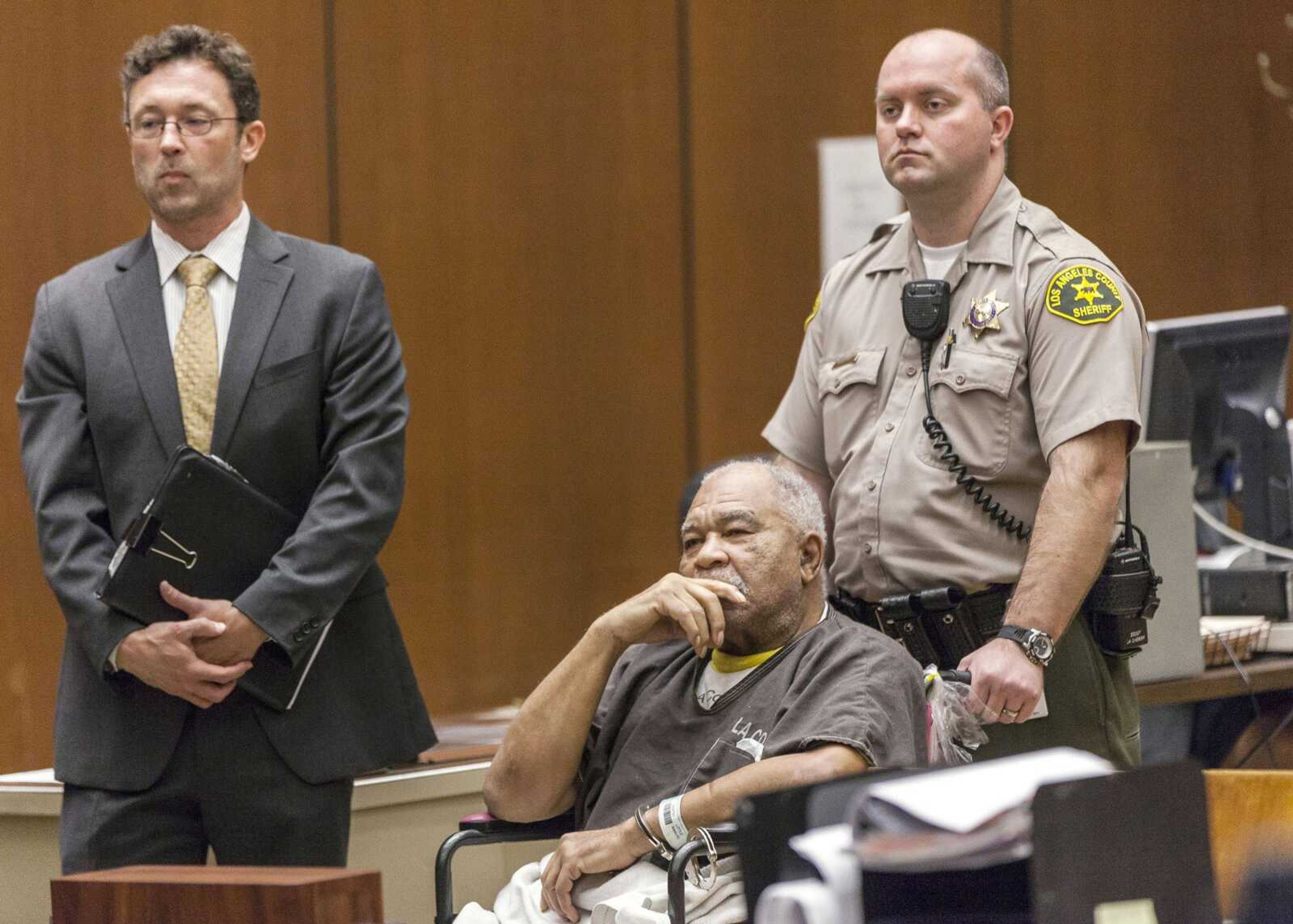 Samuel Little, a suspected serial killer, appears at Los Angeles Superior Court on March 4 in Los Angeles. (Damian Dovarganes ~ Associated Press)